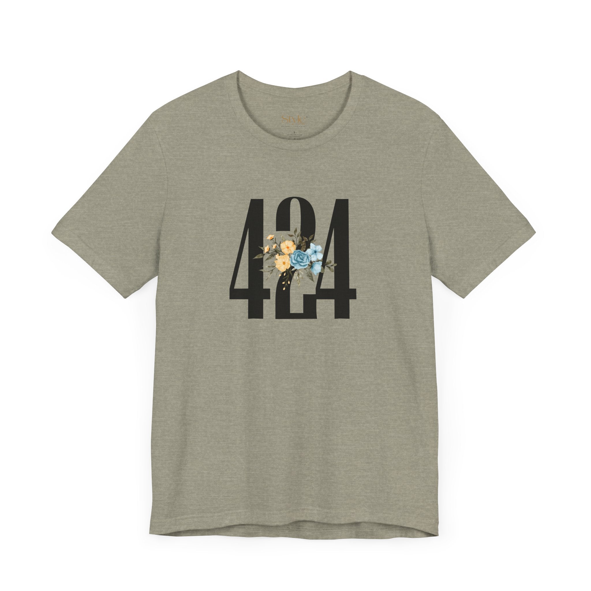 Floral 424 Unisex Tee - Casual, Gift, Birthday, Floral Design, Vintage Style