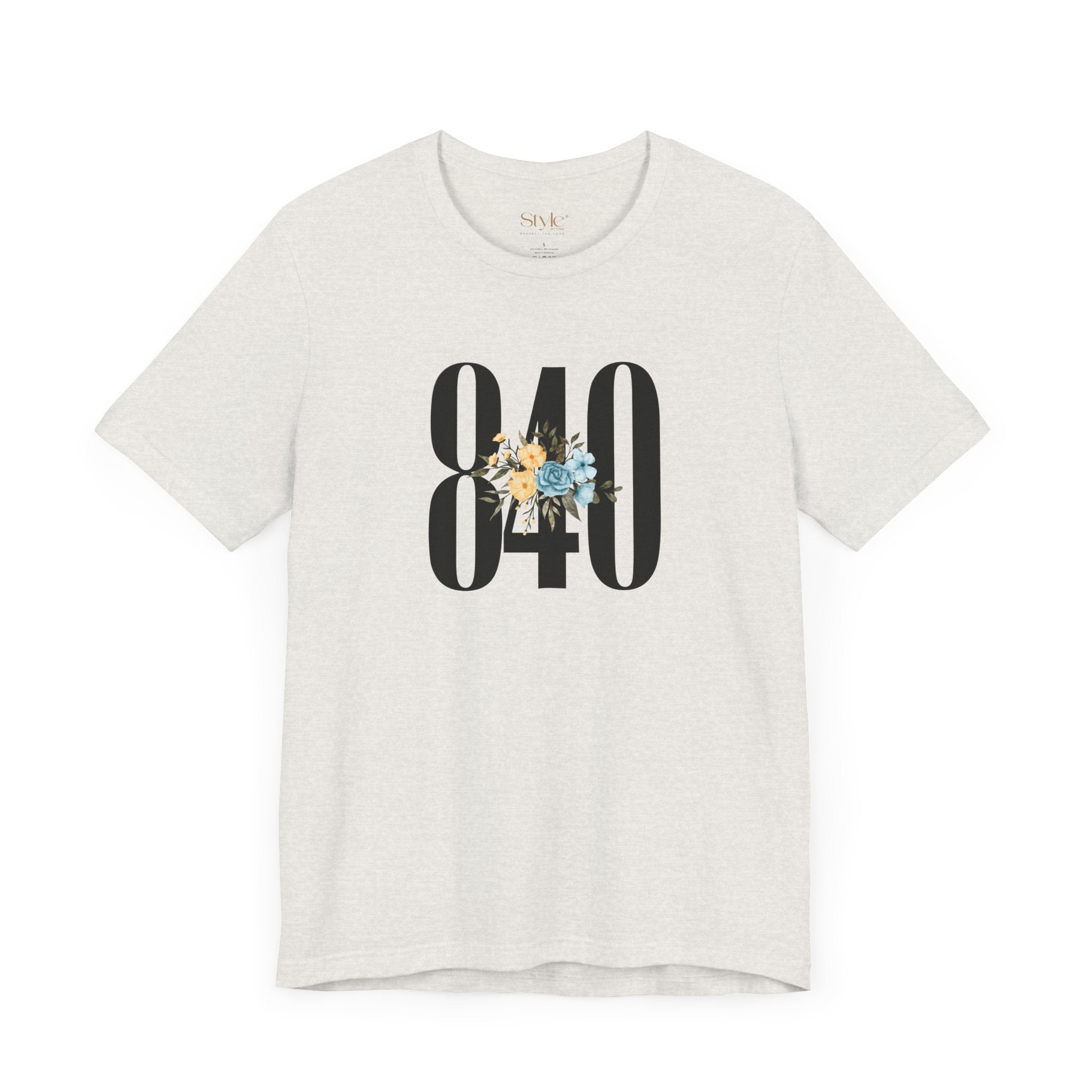 Floral 840 Unisex Tee - Casual, Gift, Birthday, Floral Design, Vintage Style