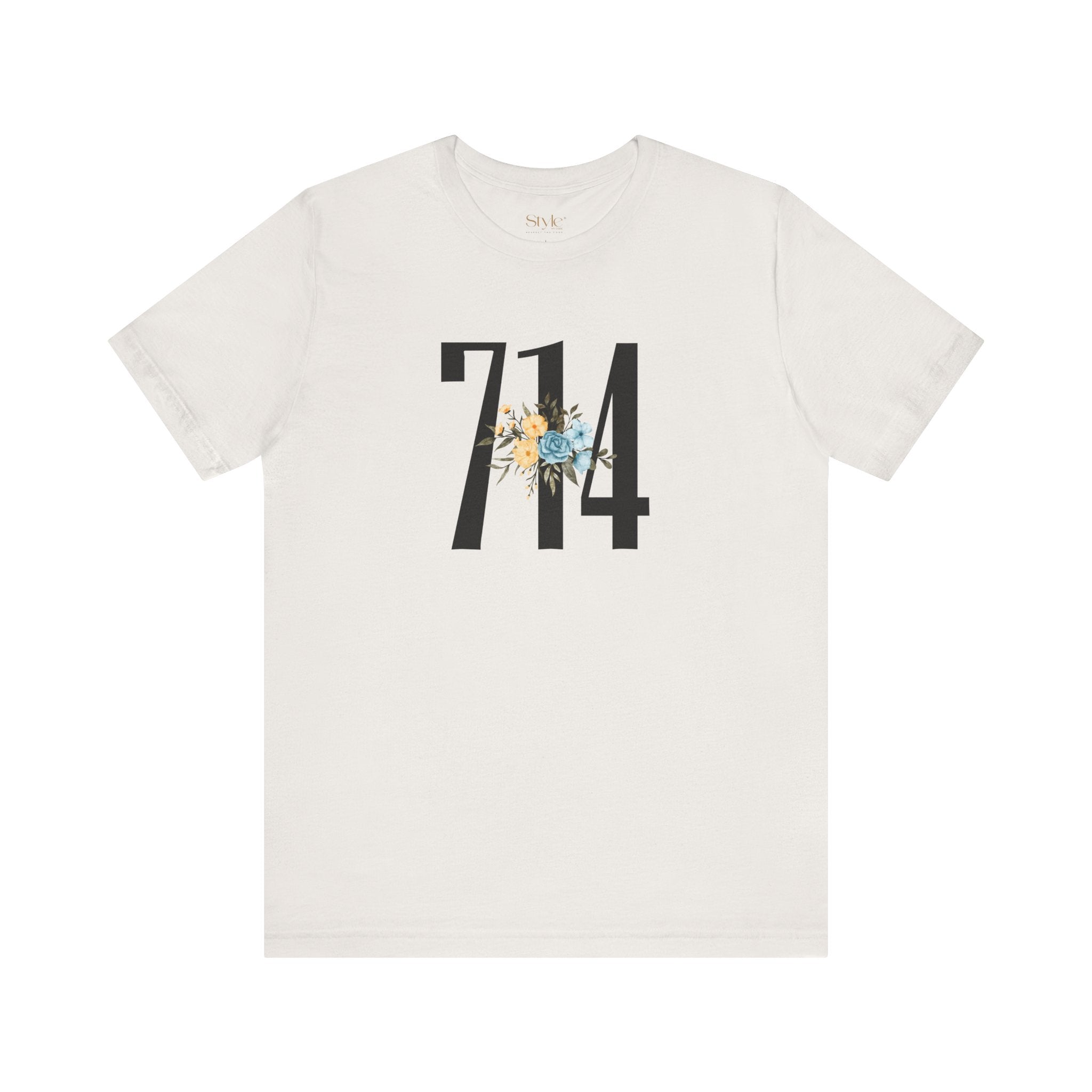 Floral 714 Unisex Tee - Casual, Gift, Birthday, Floral Design, Vintage Style
