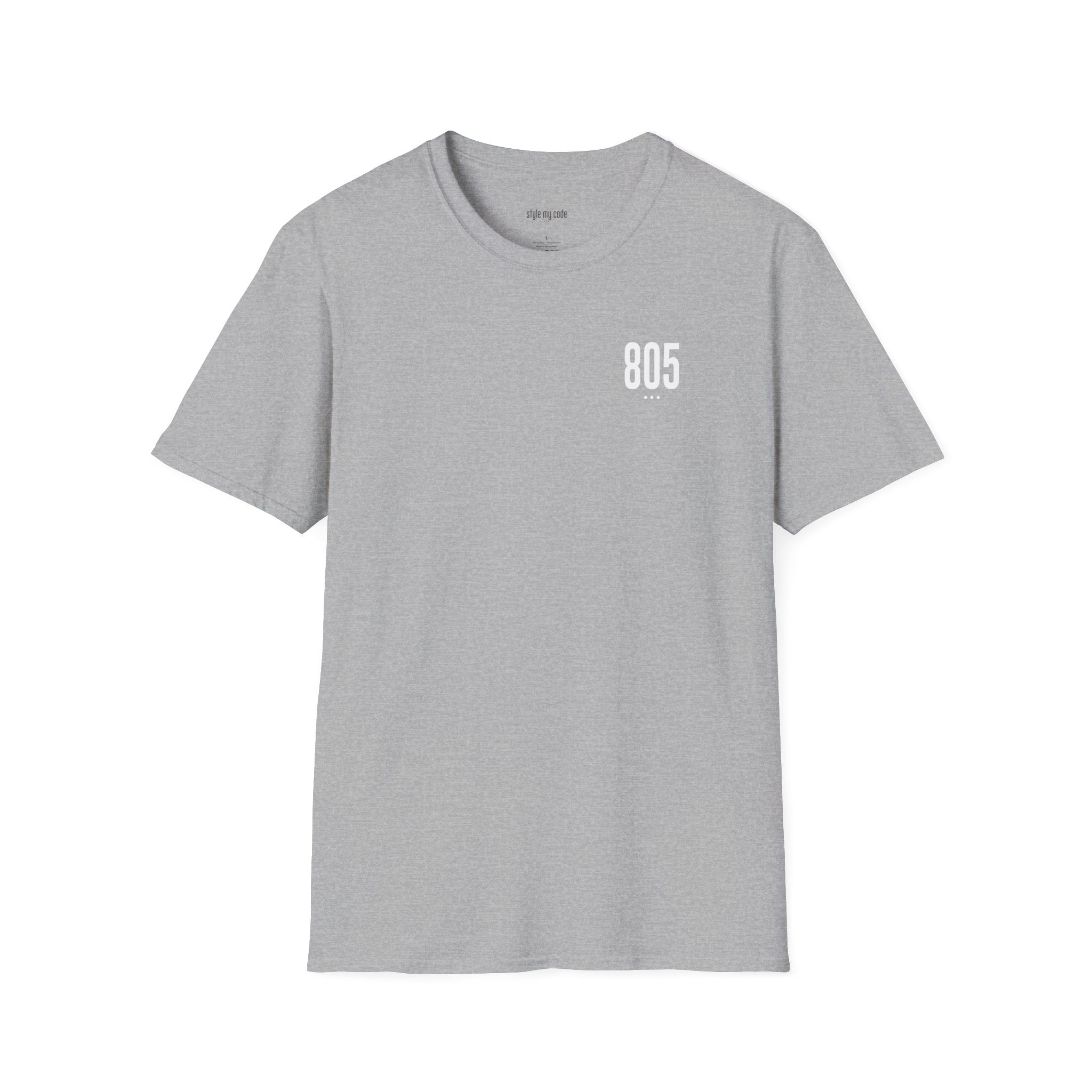 805 White Logo Unisex Soft-style T-Shirt