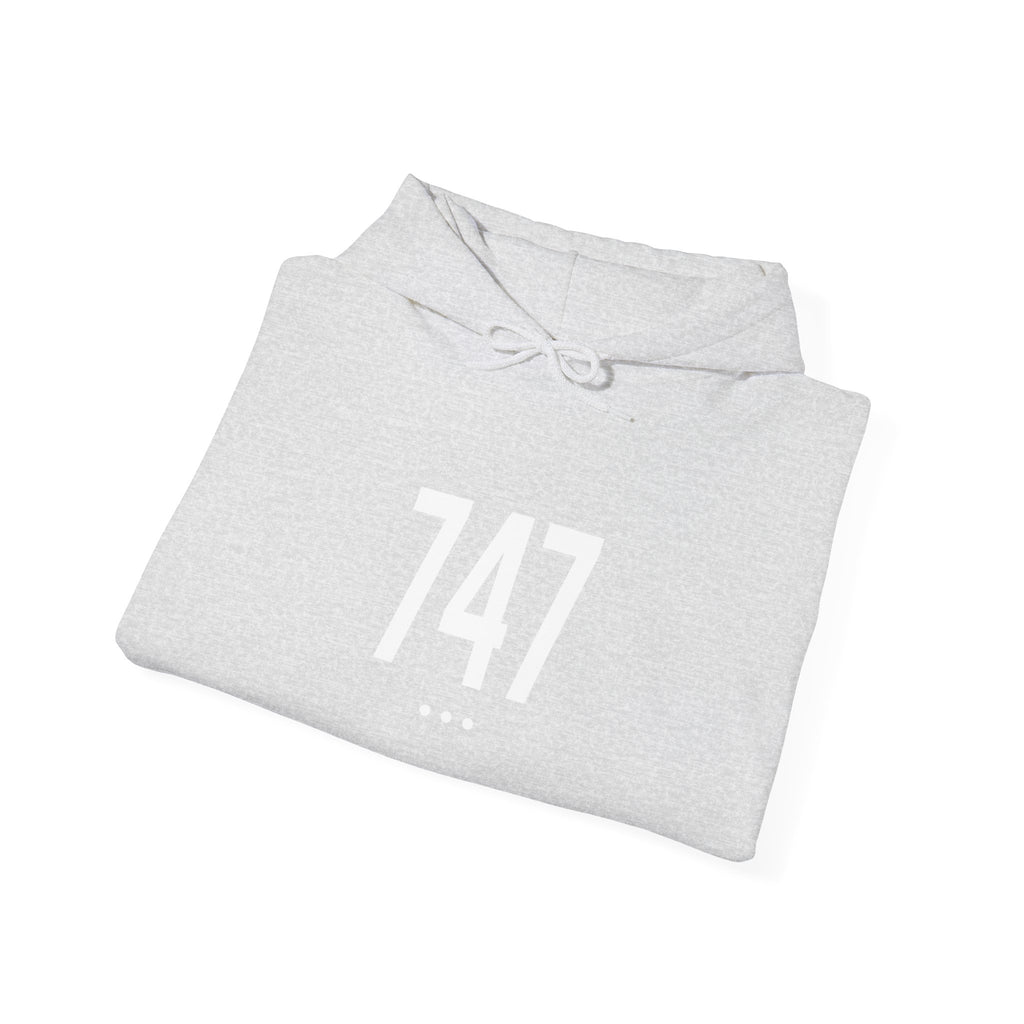 747 White Logo Front Hoodie