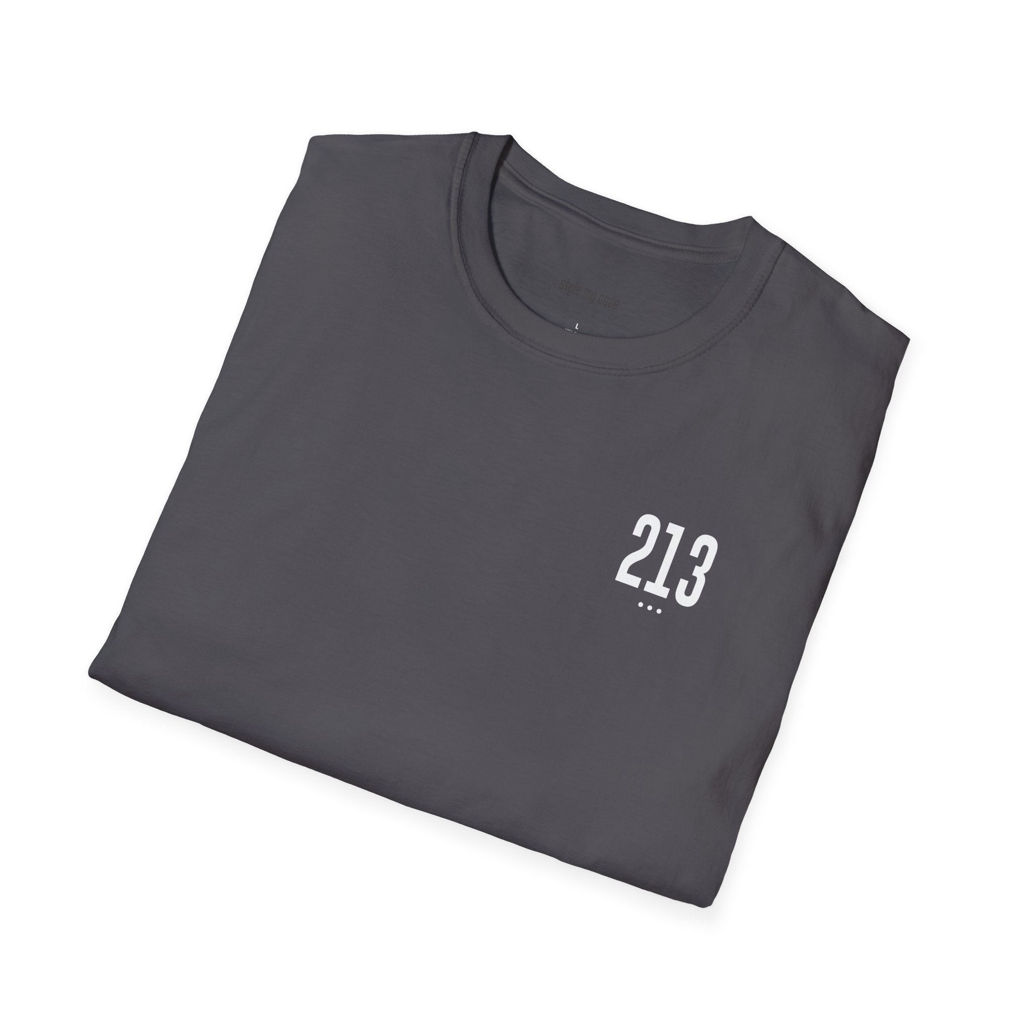 213 White Logo Unisex Softstyle T-Shirt