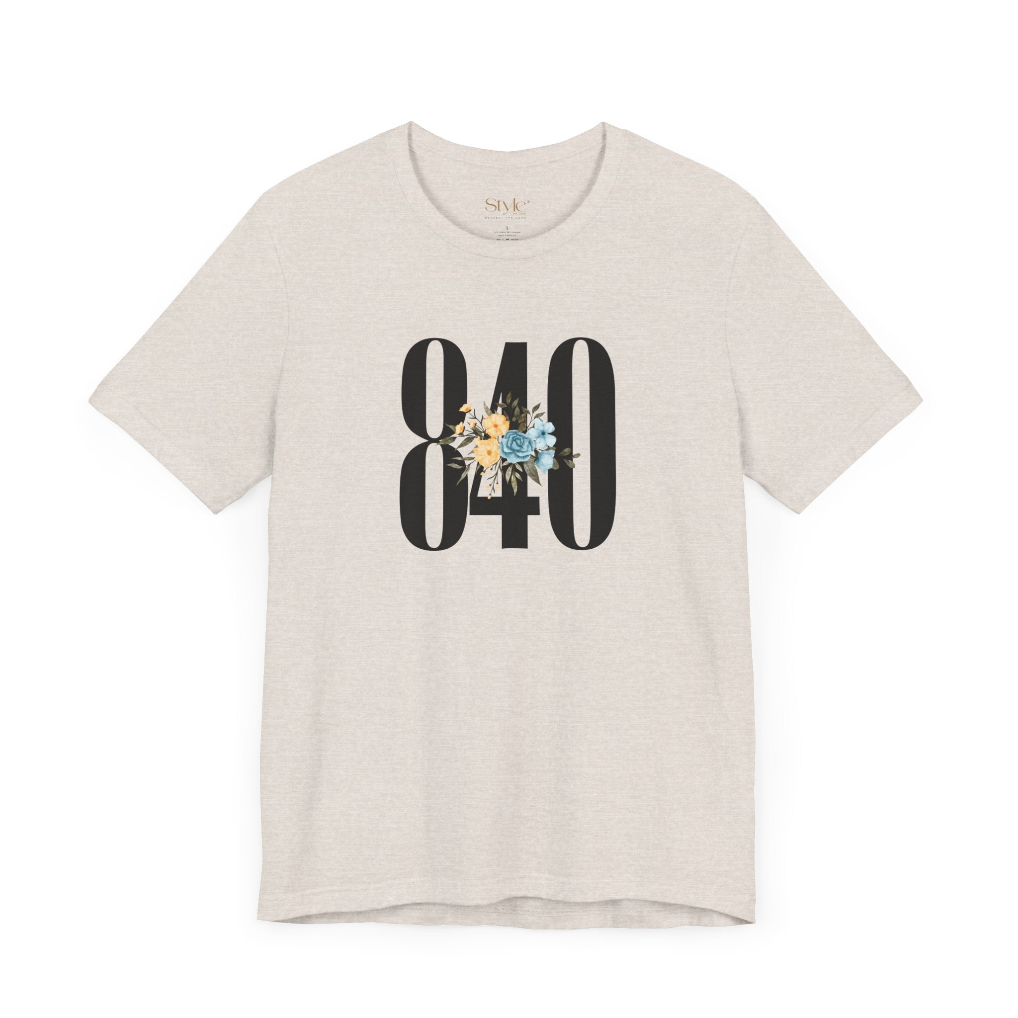 Floral 840 Unisex Tee - Casual, Gift, Birthday, Floral Design, Vintage Style