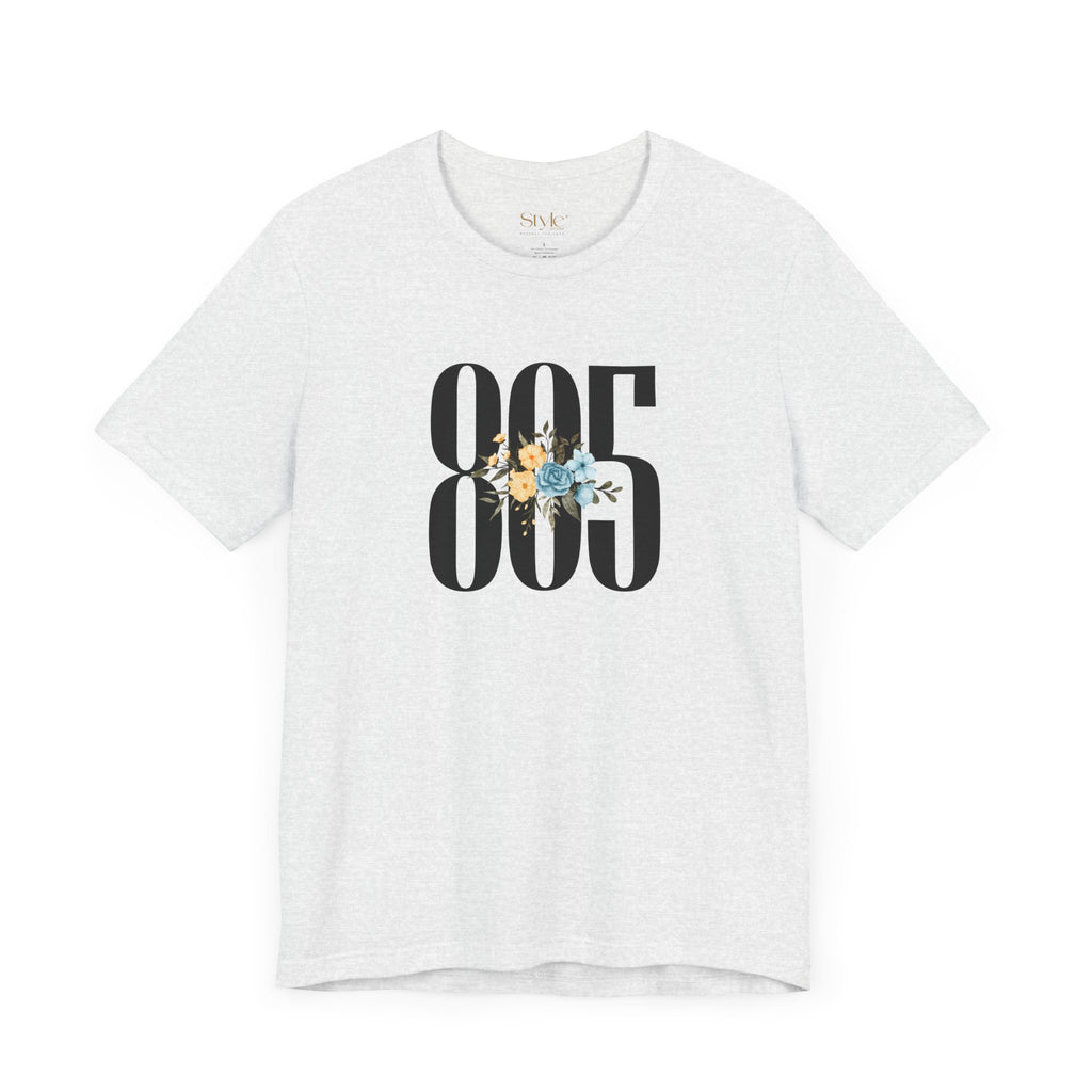 Floral 805 Unisex Tee - Casual, Gift, Birthday, Floral Design, Vintage Style