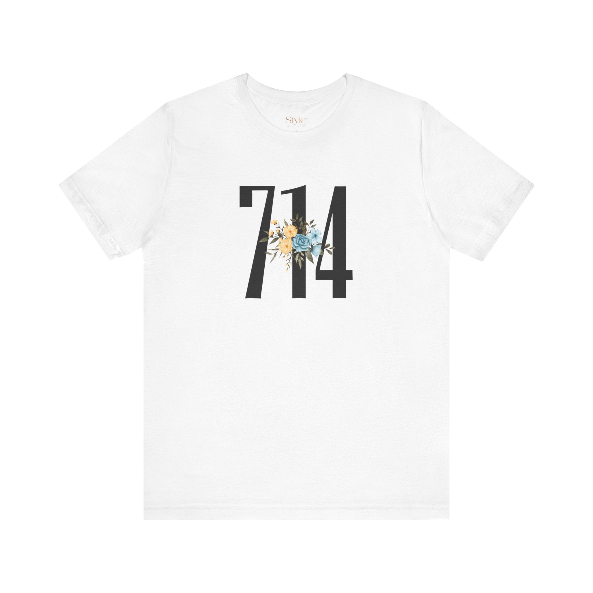 Floral 714 Unisex Tee - Casual, Gift, Birthday, Floral Design, Vintage Style
