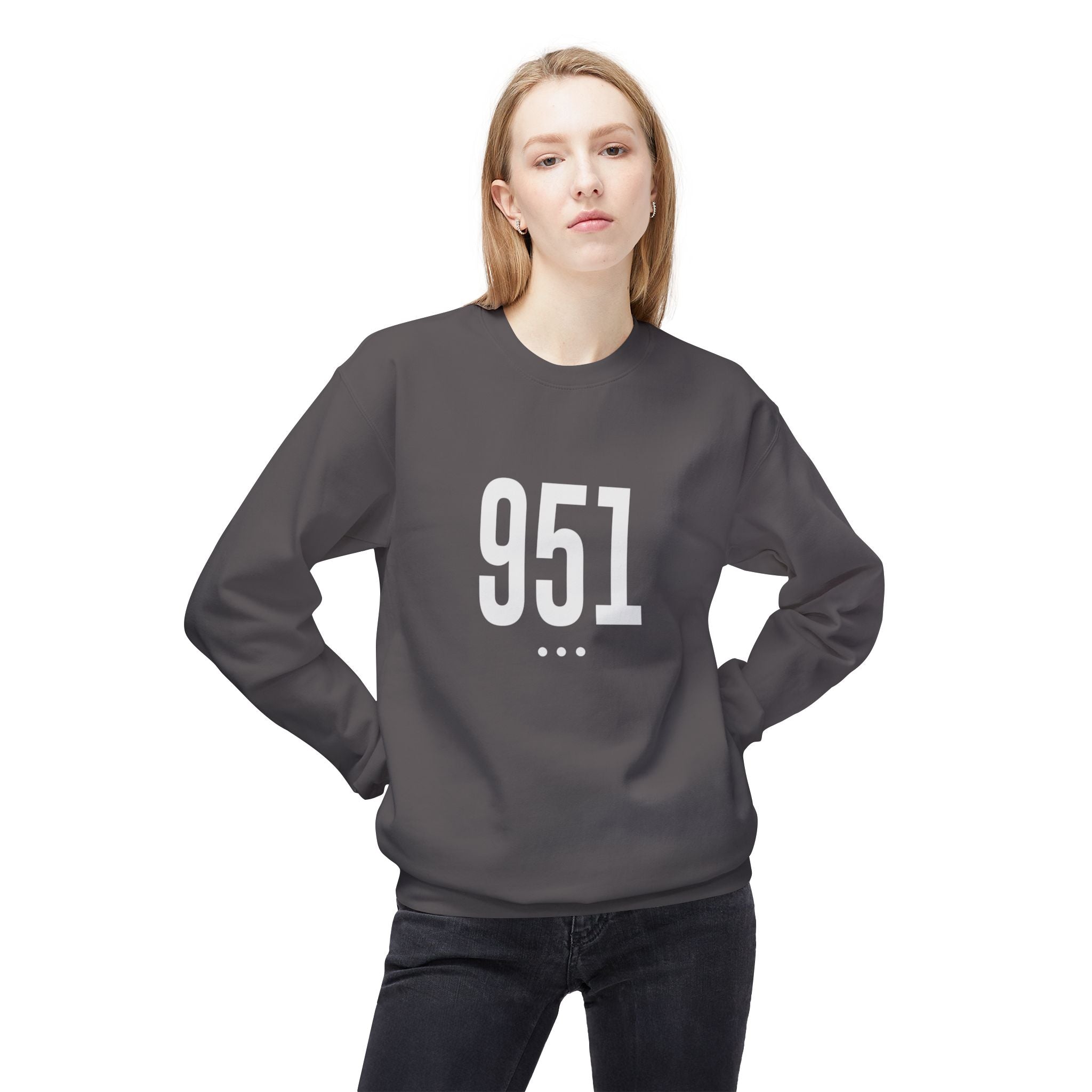 951 White Logo Front Sweatshirt