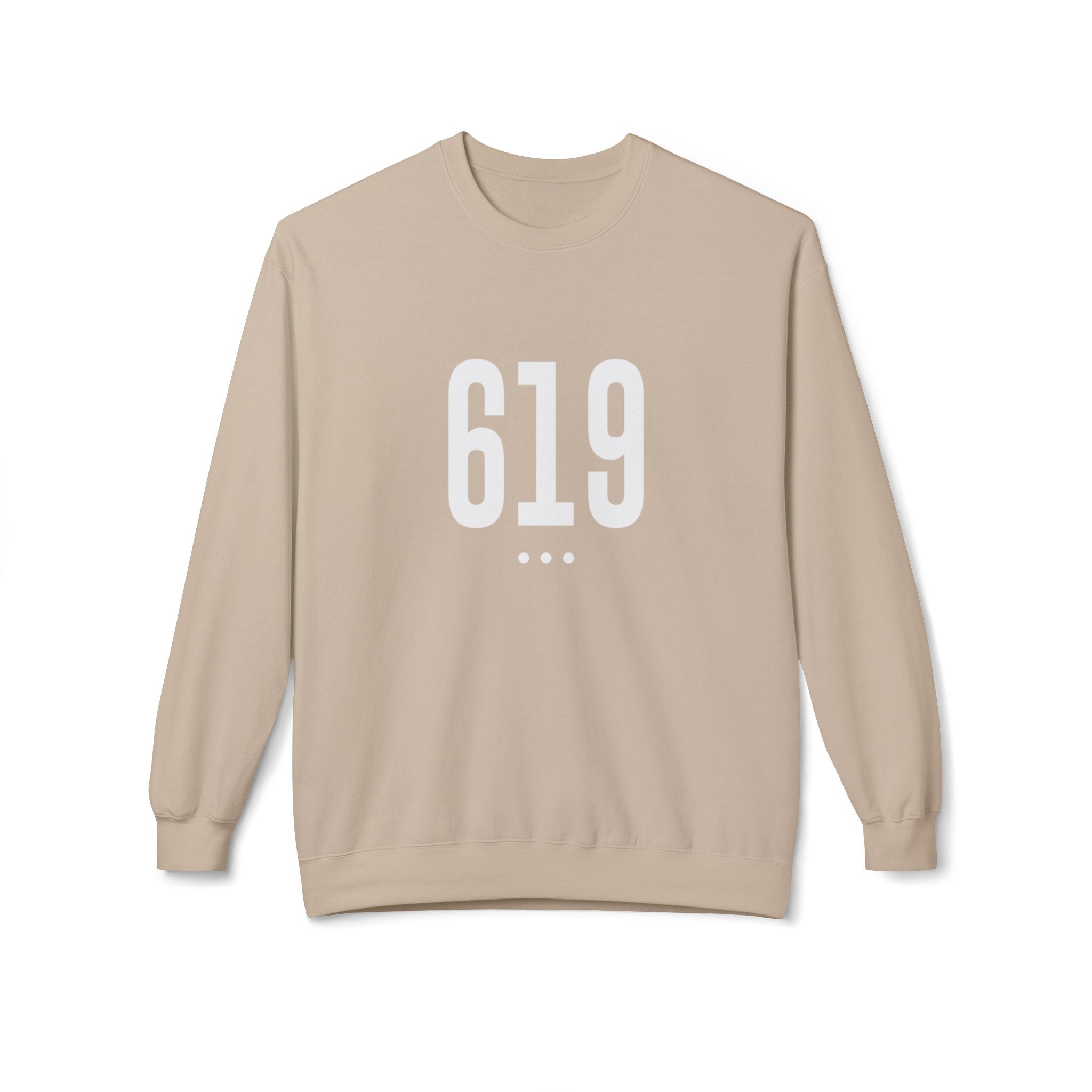 619 White Logo Front Unisex Crewneck Sweatshirt