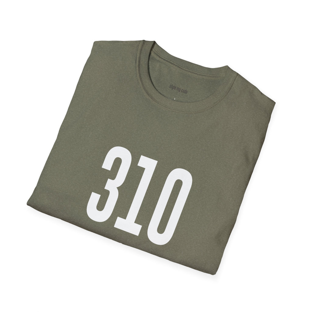 310 White Logo Front Unisex Softstyle T-Shirt