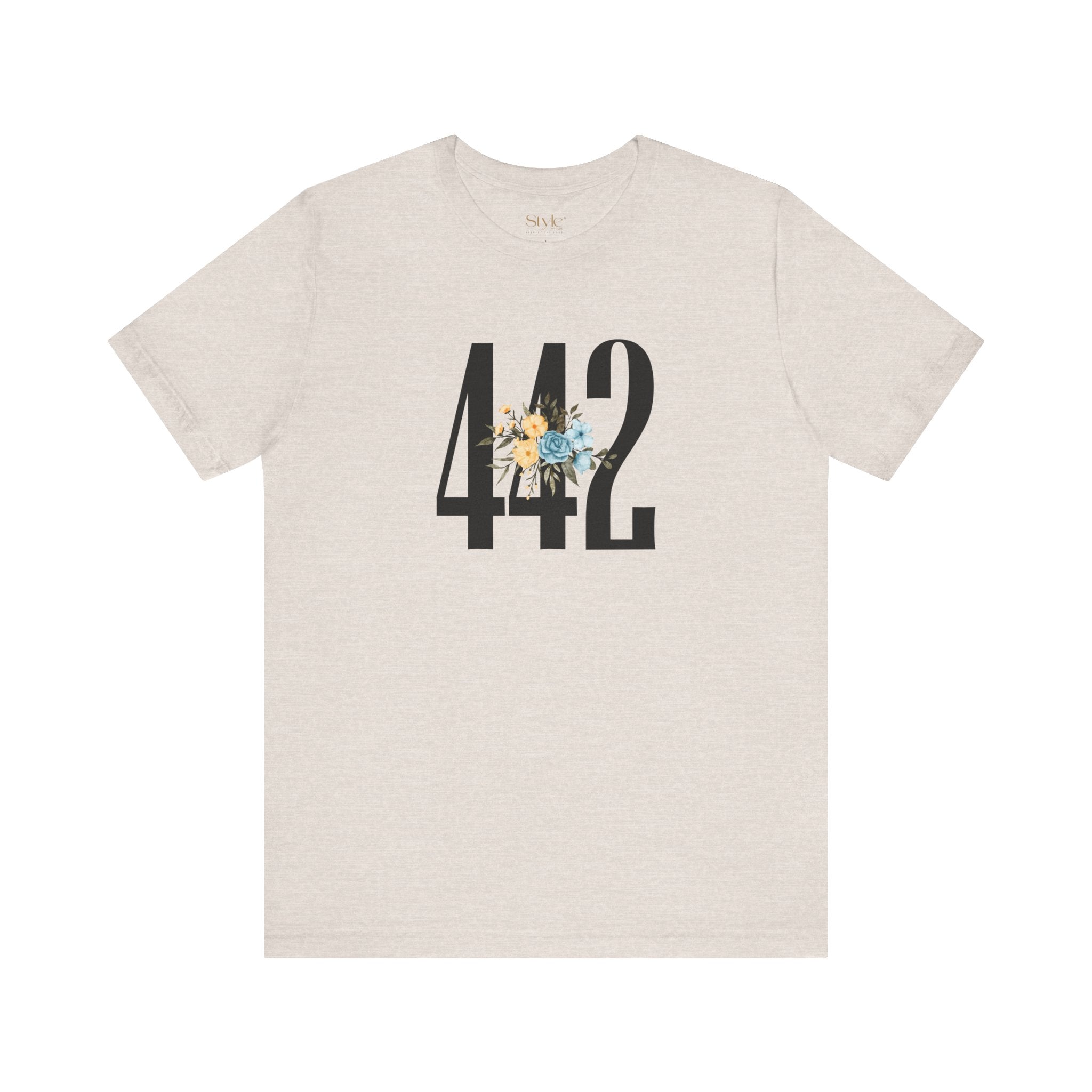 Floral 442 Unisex Tee - Casual, Gift, Birthday, Floral Design, Vintage Style