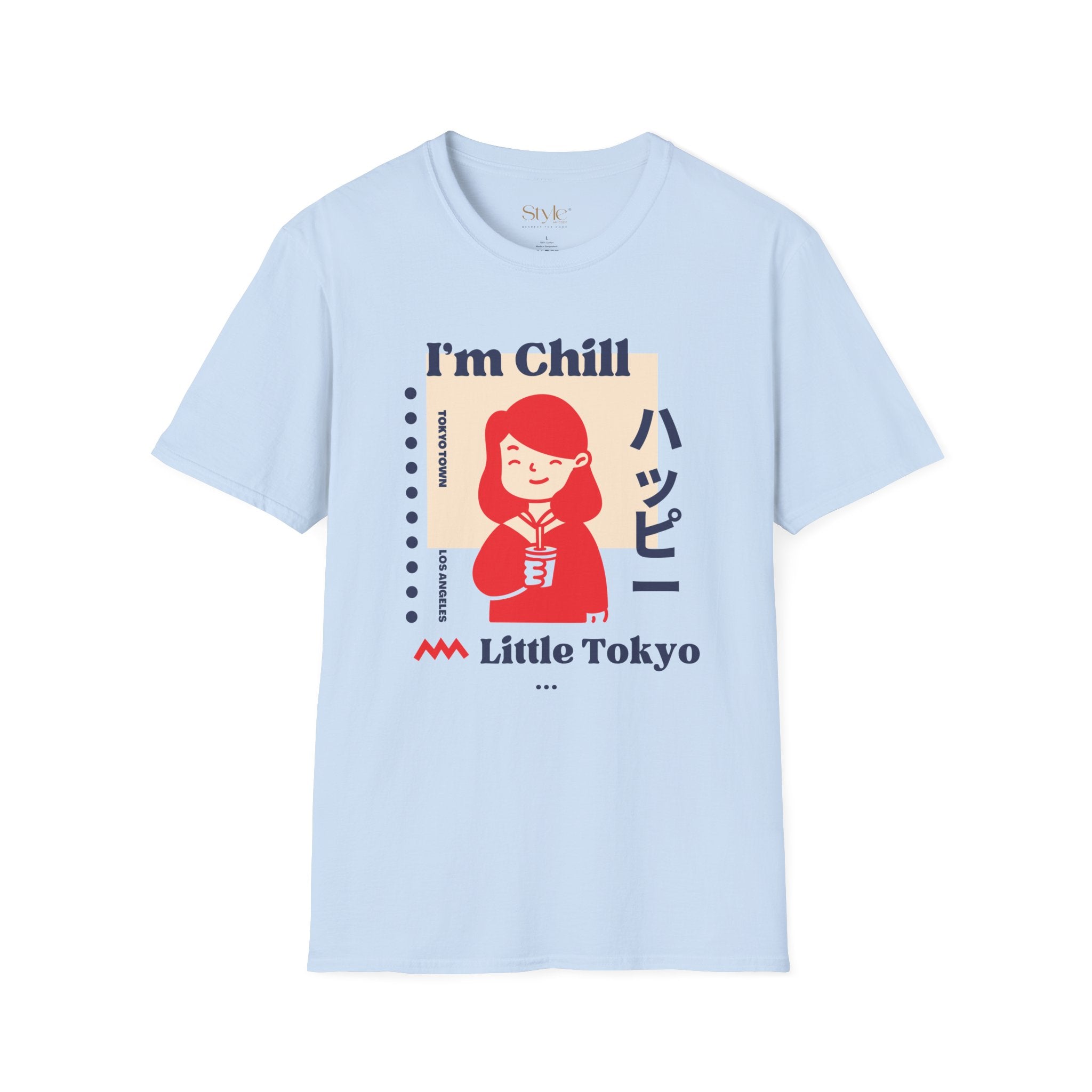 Chill Vibe Little Tokyo Unisex T-Shirt | Cute Graphic Tee, Casual Wear, Gift for Friends, Tokyo Inspired, Summer Outfit, Laid-back Style