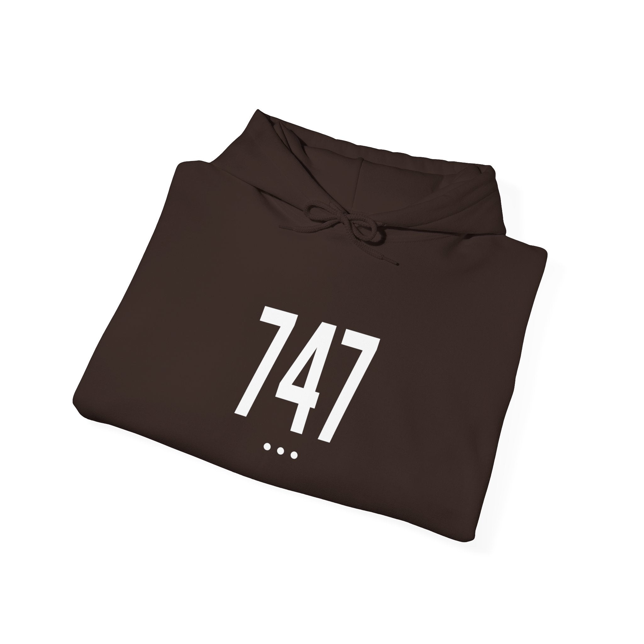 747 White Logo Front Hoodie