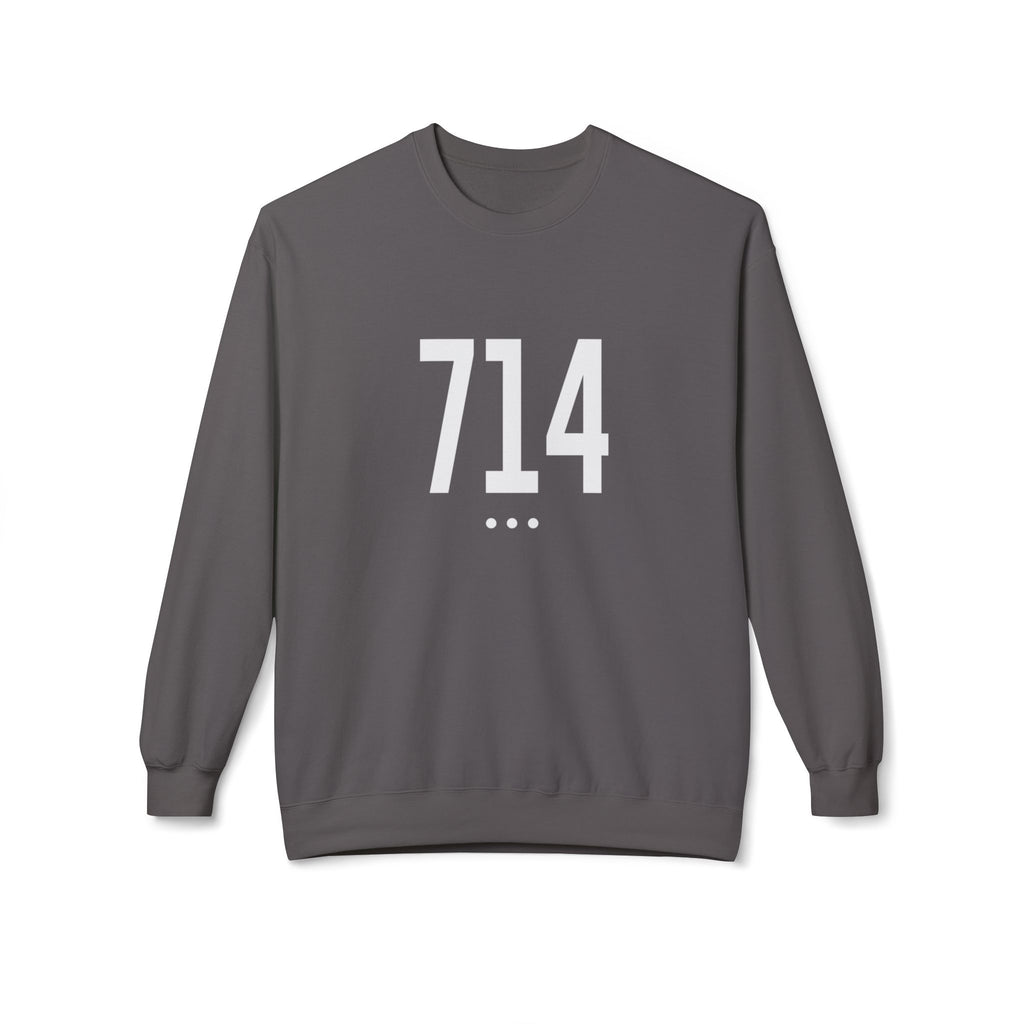 714 White Logo Front Sweatshirt