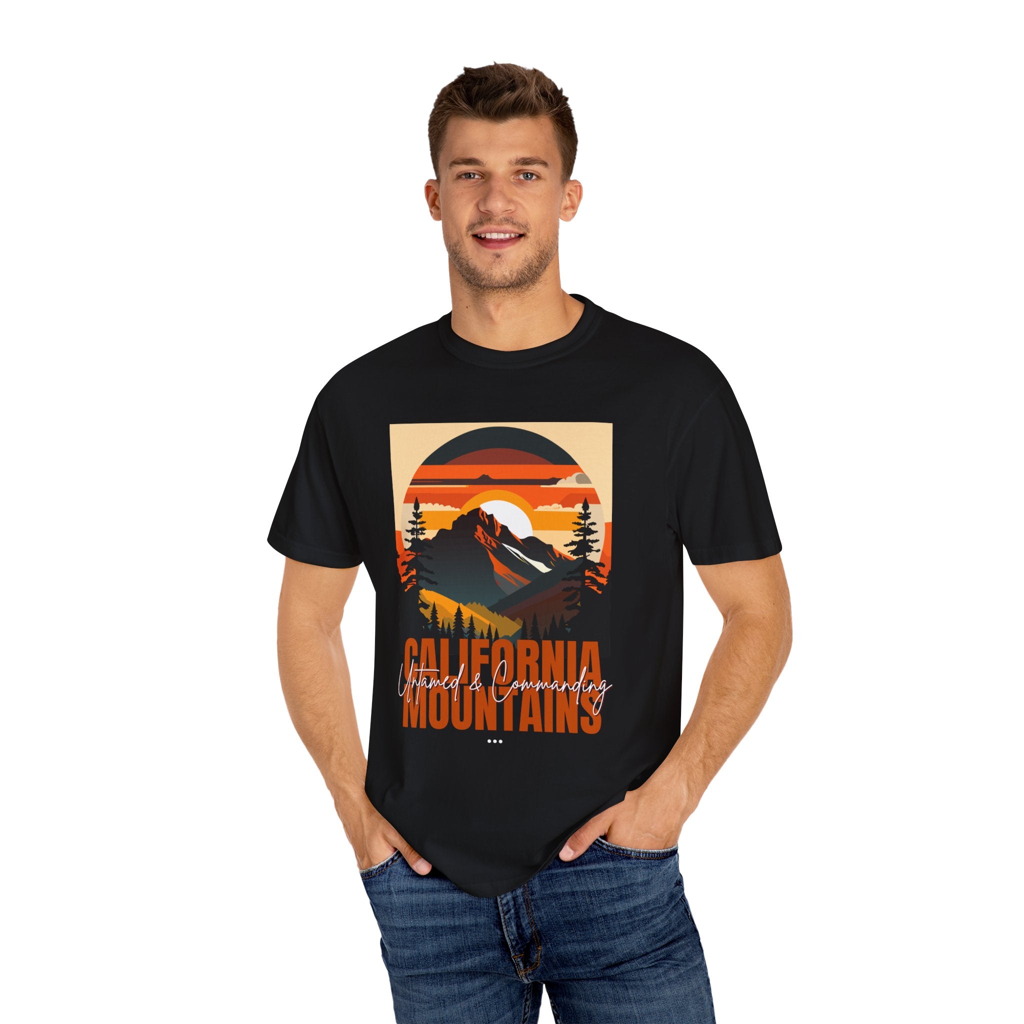 California Mountains Graphic T-Shirt - Unisex, Eco-Friendly, Perfect for Outdoor Lovers