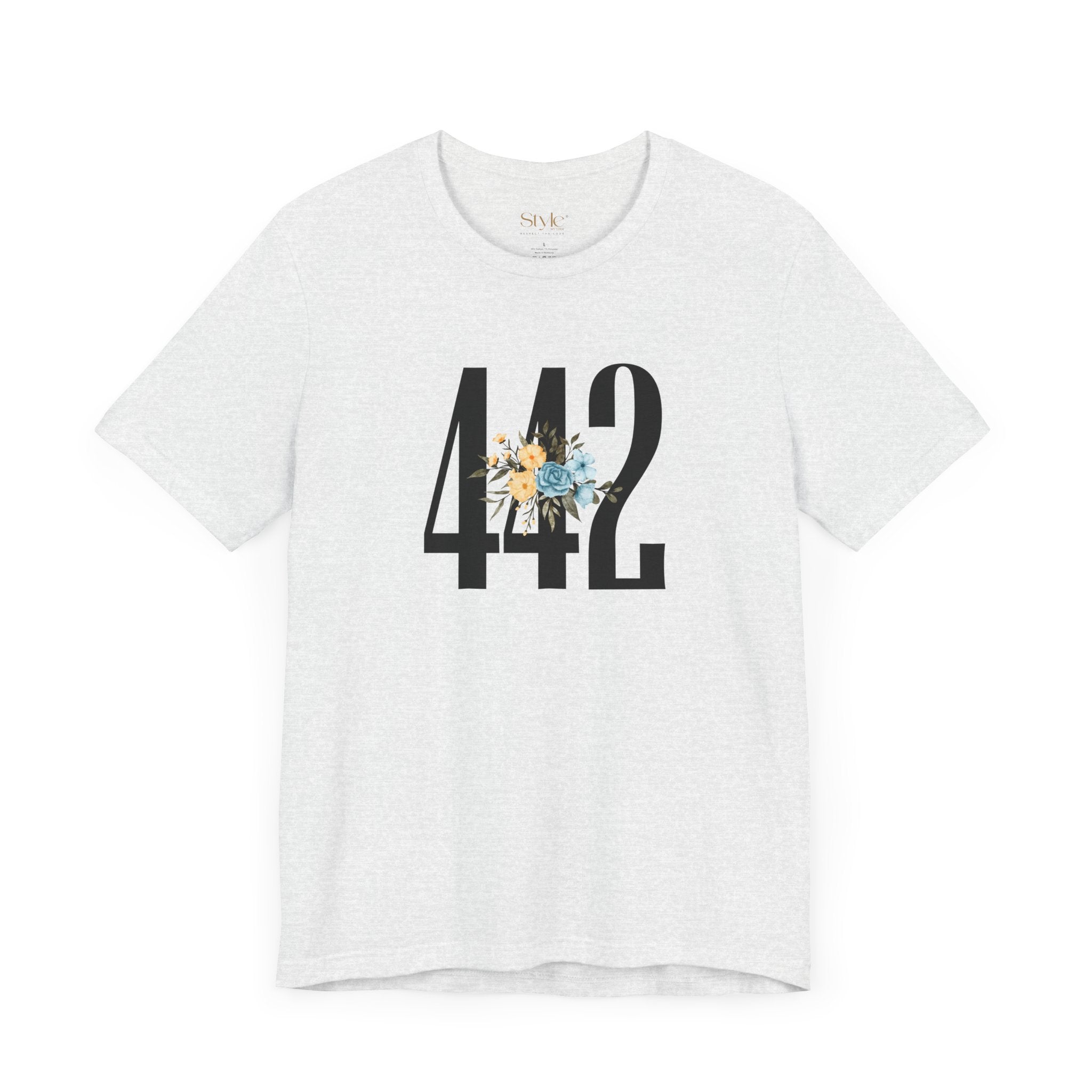 Floral 442 Unisex Tee - Casual, Gift, Birthday, Floral Design, Vintage Style