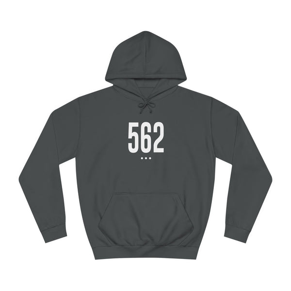 562 White Logo Front Unisex College Hoodie
