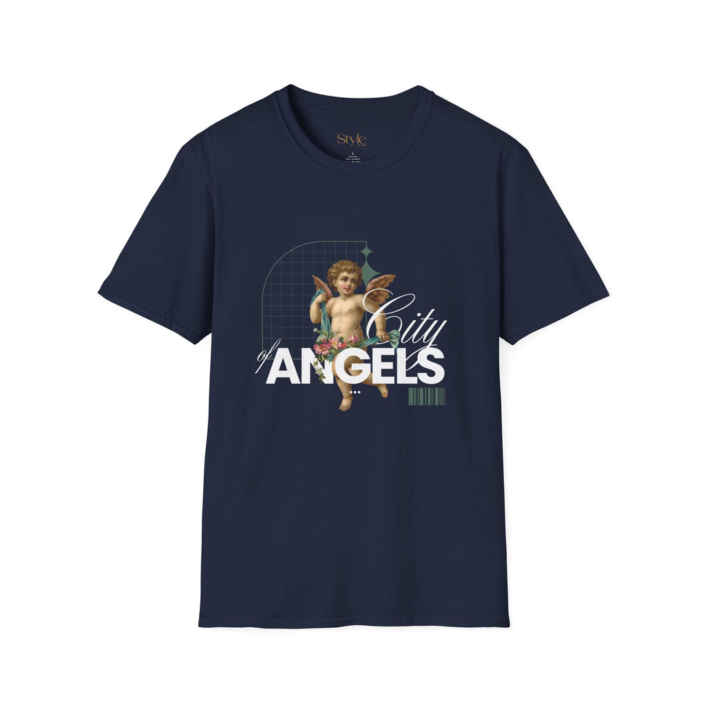 City of Angels Unisex Softstyle T-Shirt, Casual Wear, Gift for Music Lovers, Vintage Graphic Tee, Trendy Streetwear