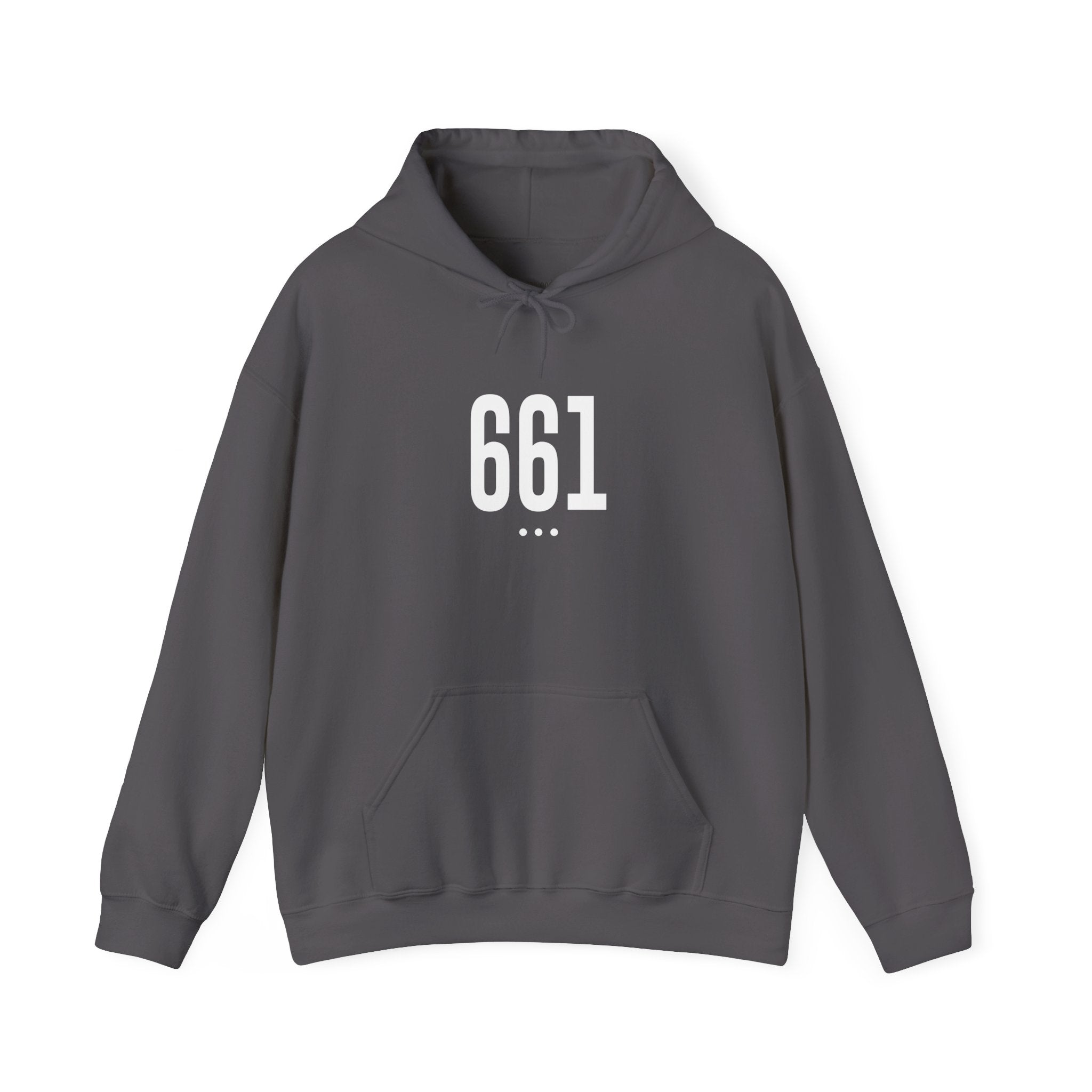 661 White Logo Front Hoodie
