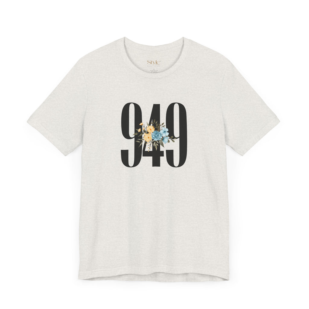 Floral 949 Unisex Tee - Casual, Gift, Birthday, Floral Design, Vintage Style