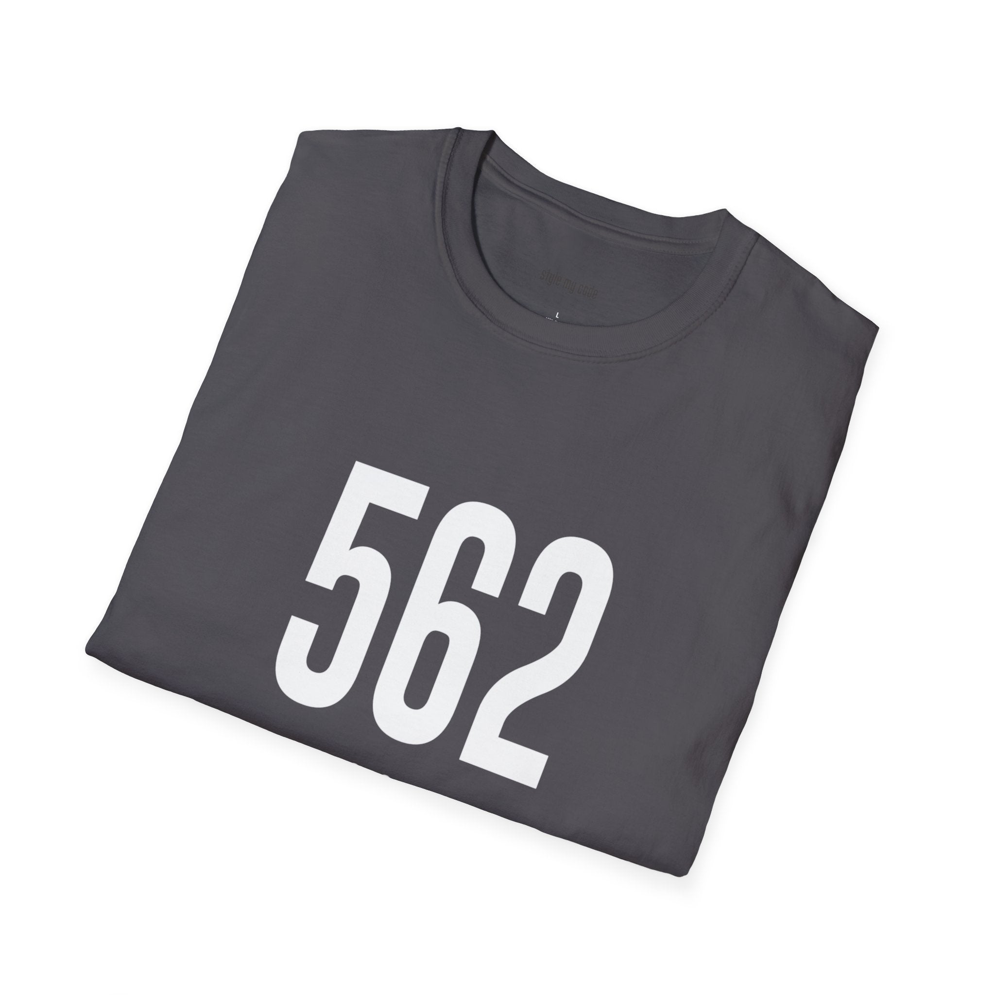 562 White Logo Front Unisex Softstyle T-Shirt