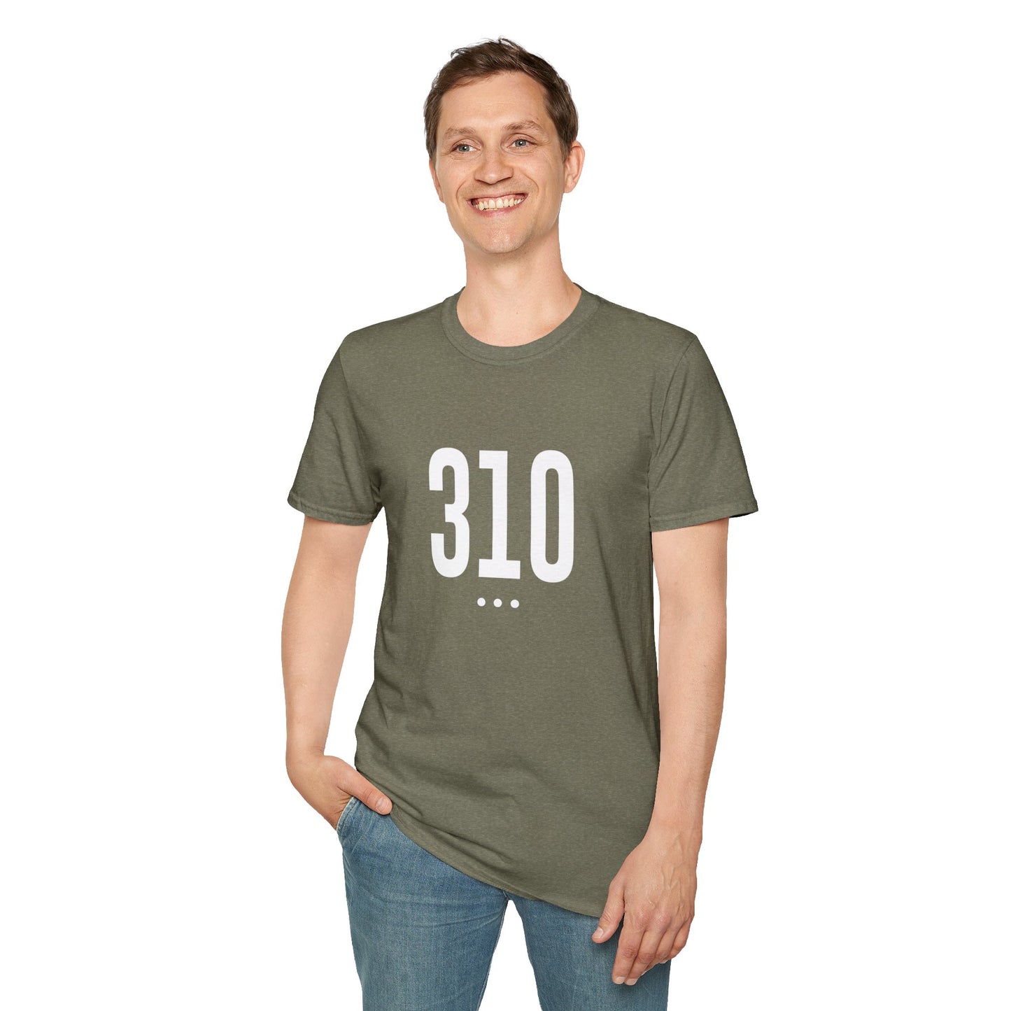 310 White Logo Front Unisex Softstyle T-Shirt