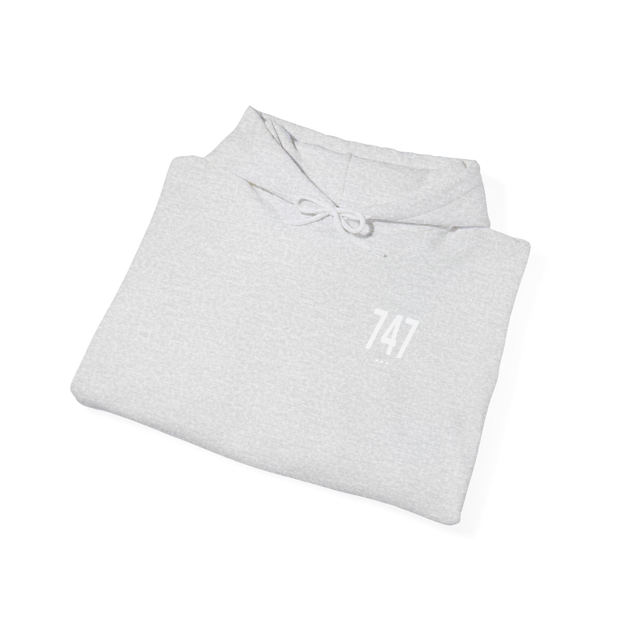 747 White Logo Hoodie