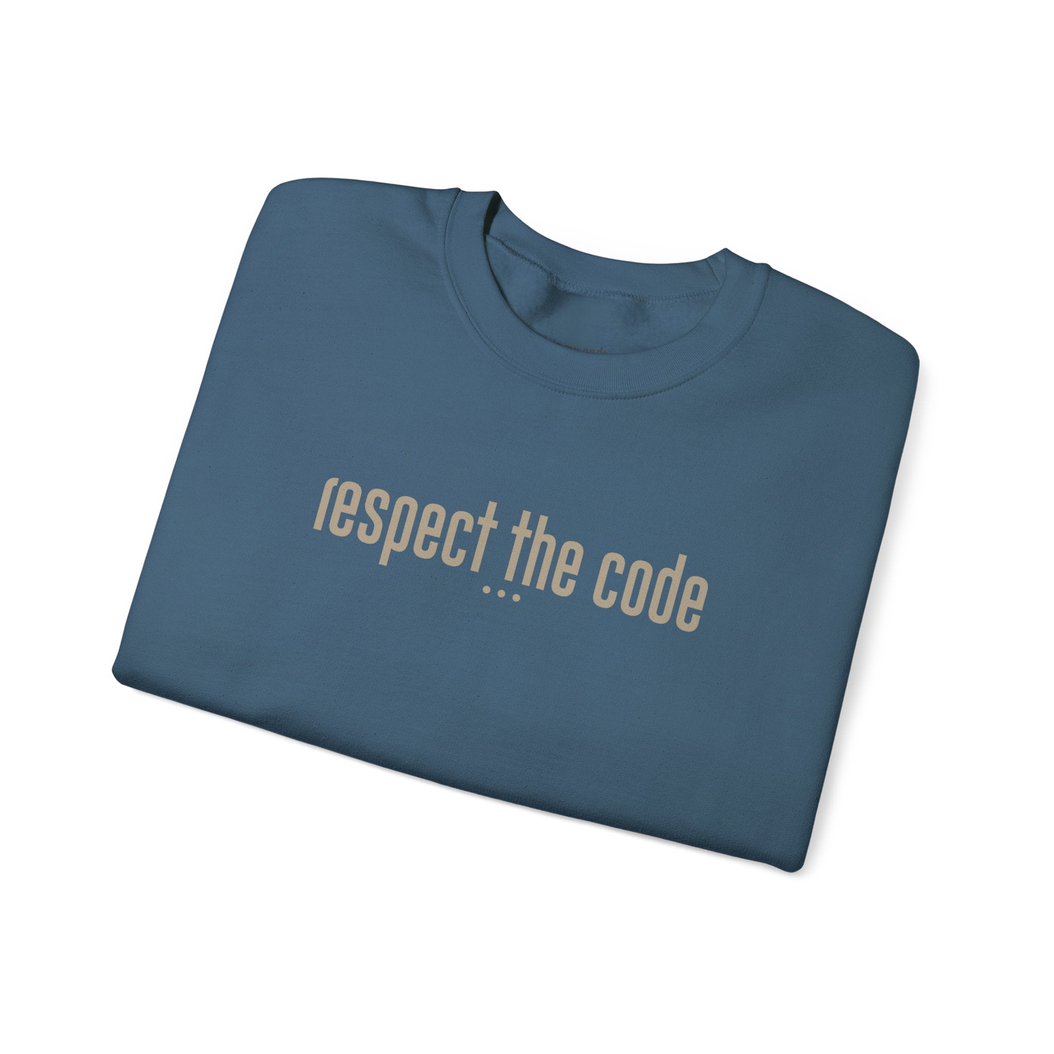 Tan "Respect the Code"  Crewneck Sweatshirt