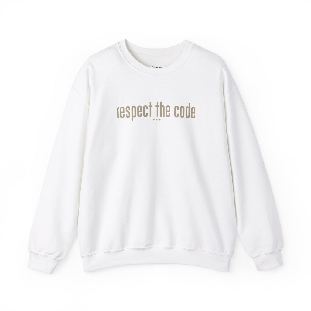 Tan "Respect the Code"  Crewneck Sweatshirt