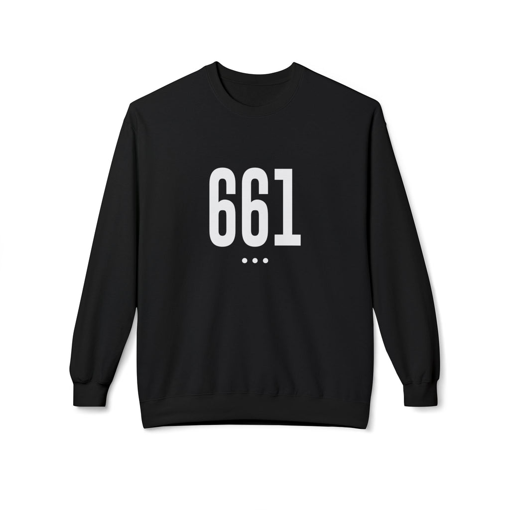 661 Unisex White Logo Front Crewneck Sweatshirt