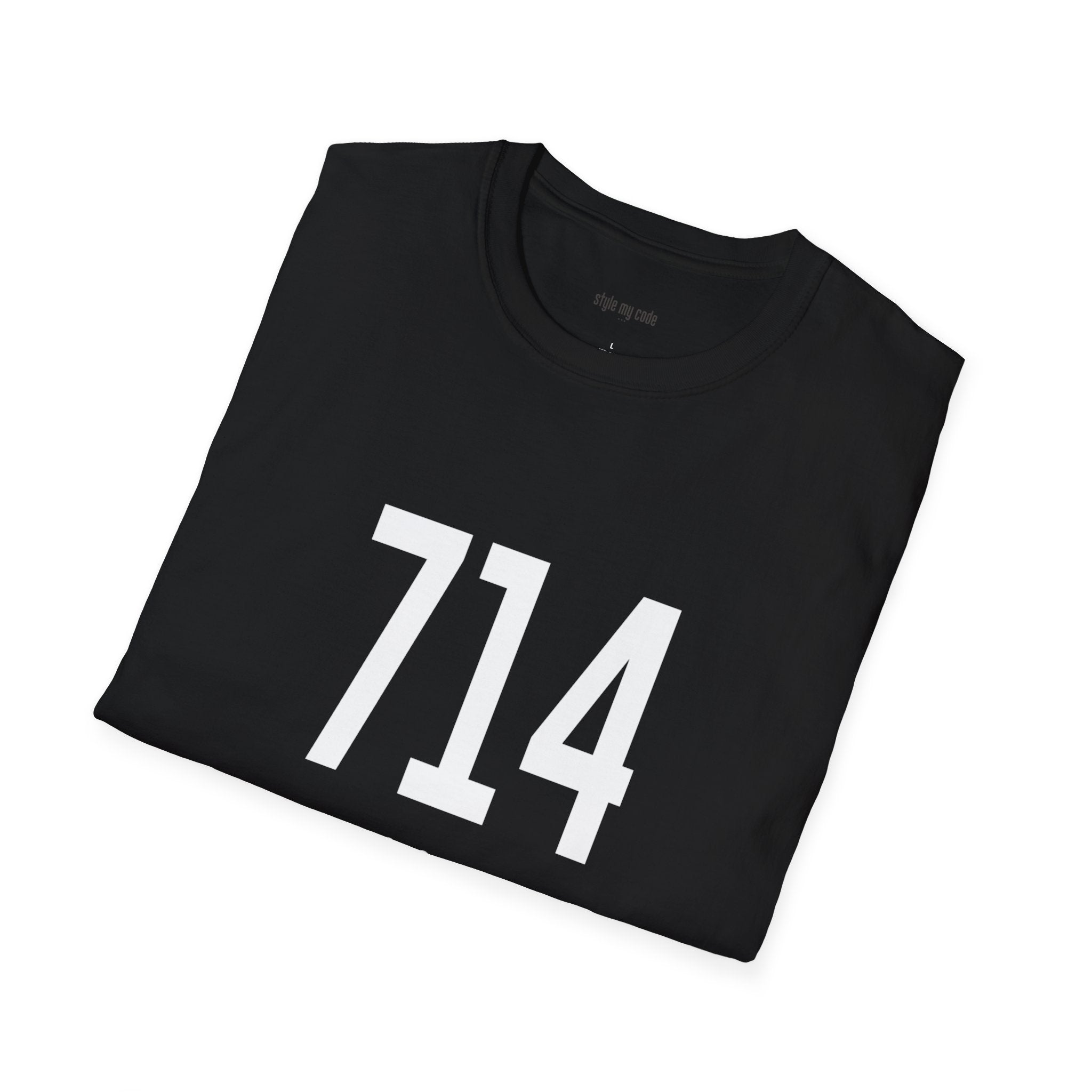 714 White Logo Front T-Shirt