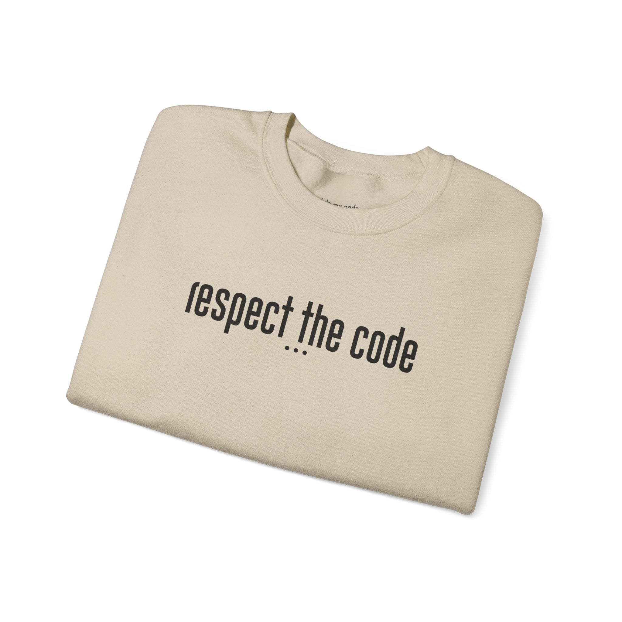 Black "Respect the Code" Crewneck Sweatshirt