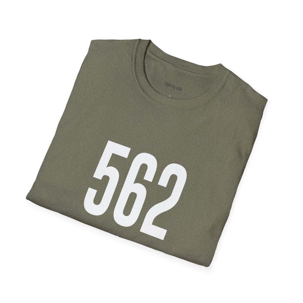 562 White Logo Front Unisex Softstyle T-Shirt