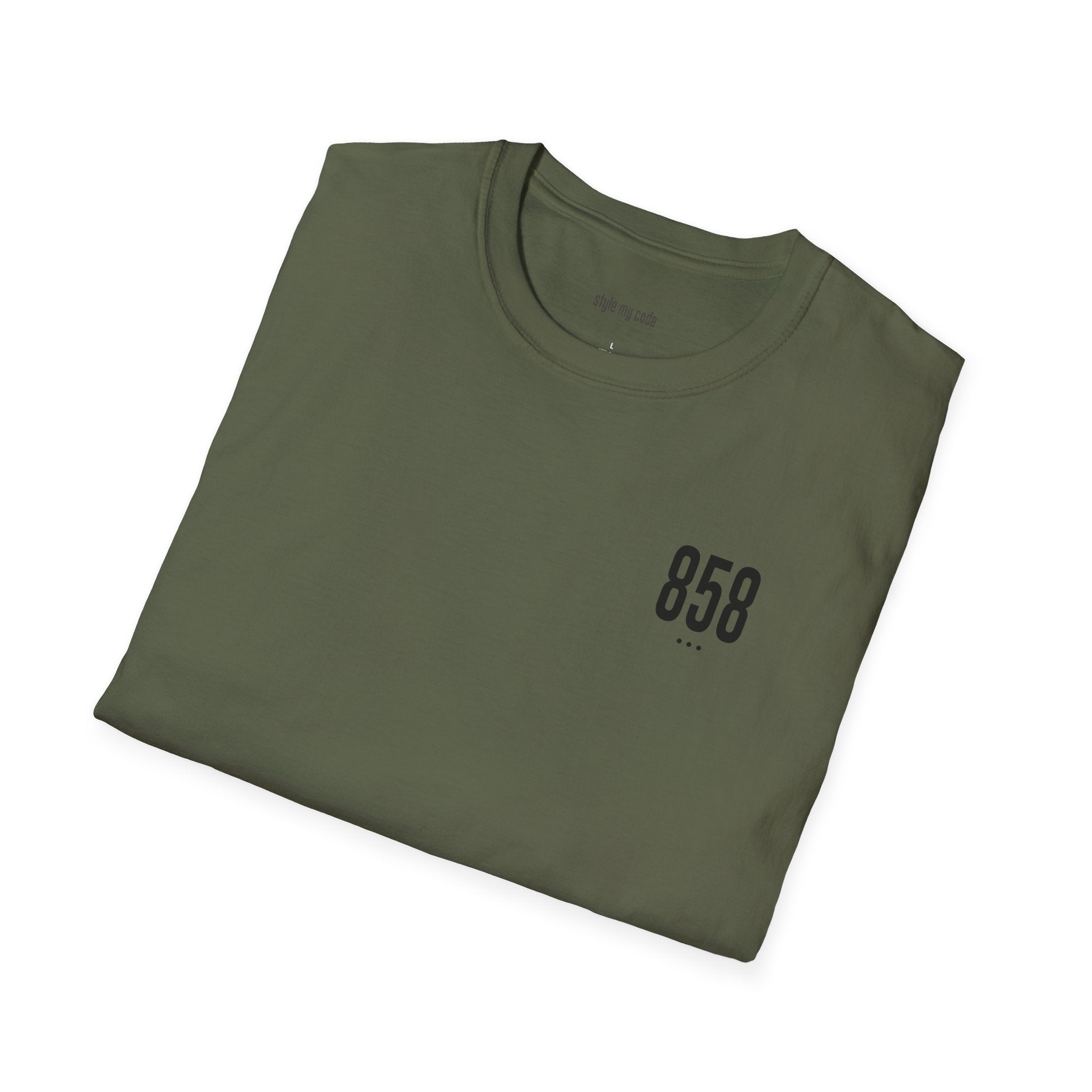 858 Black Logo Unisex Soft-style T-Shirt