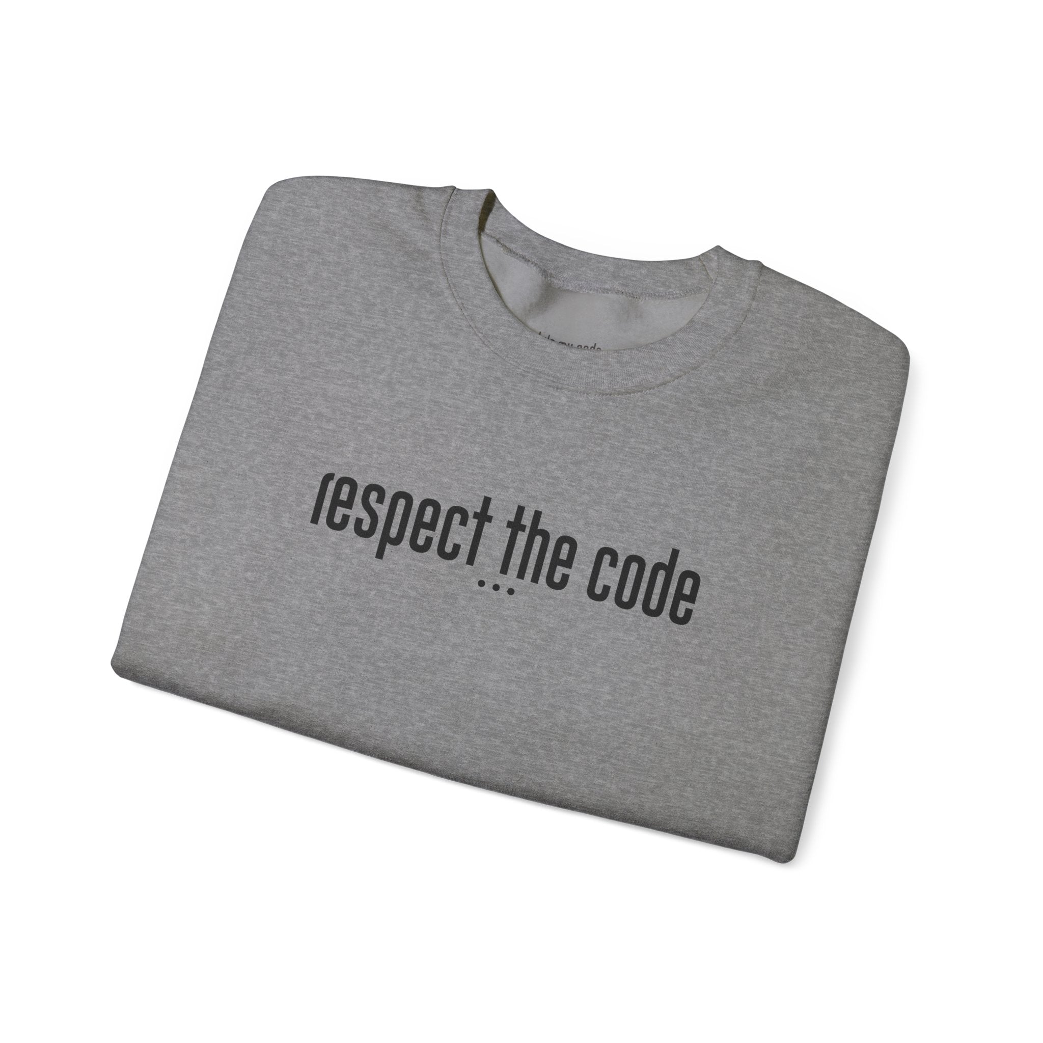Black "Respect the Code" Crewneck Sweatshirt