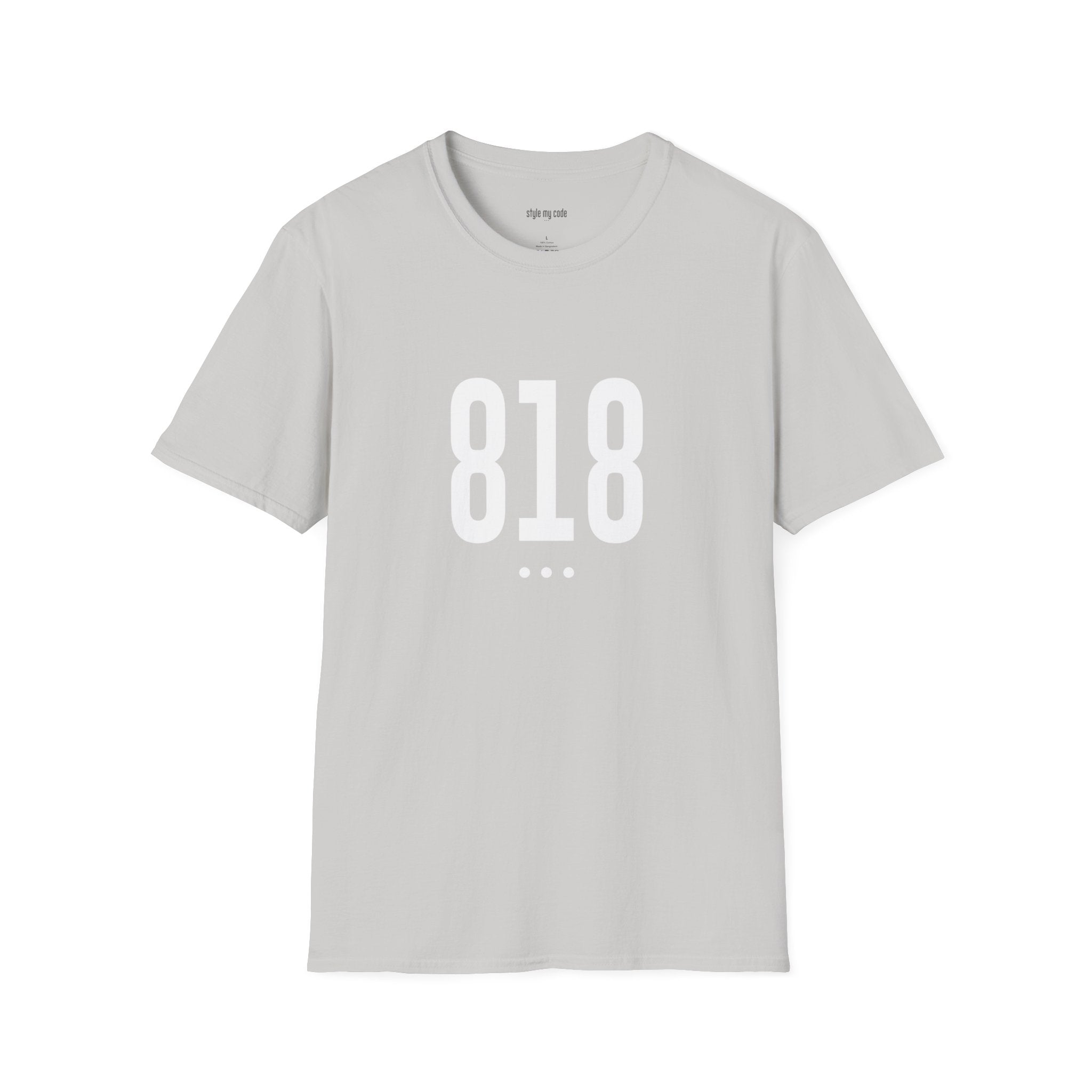 818 White Logo Front T-Shirt