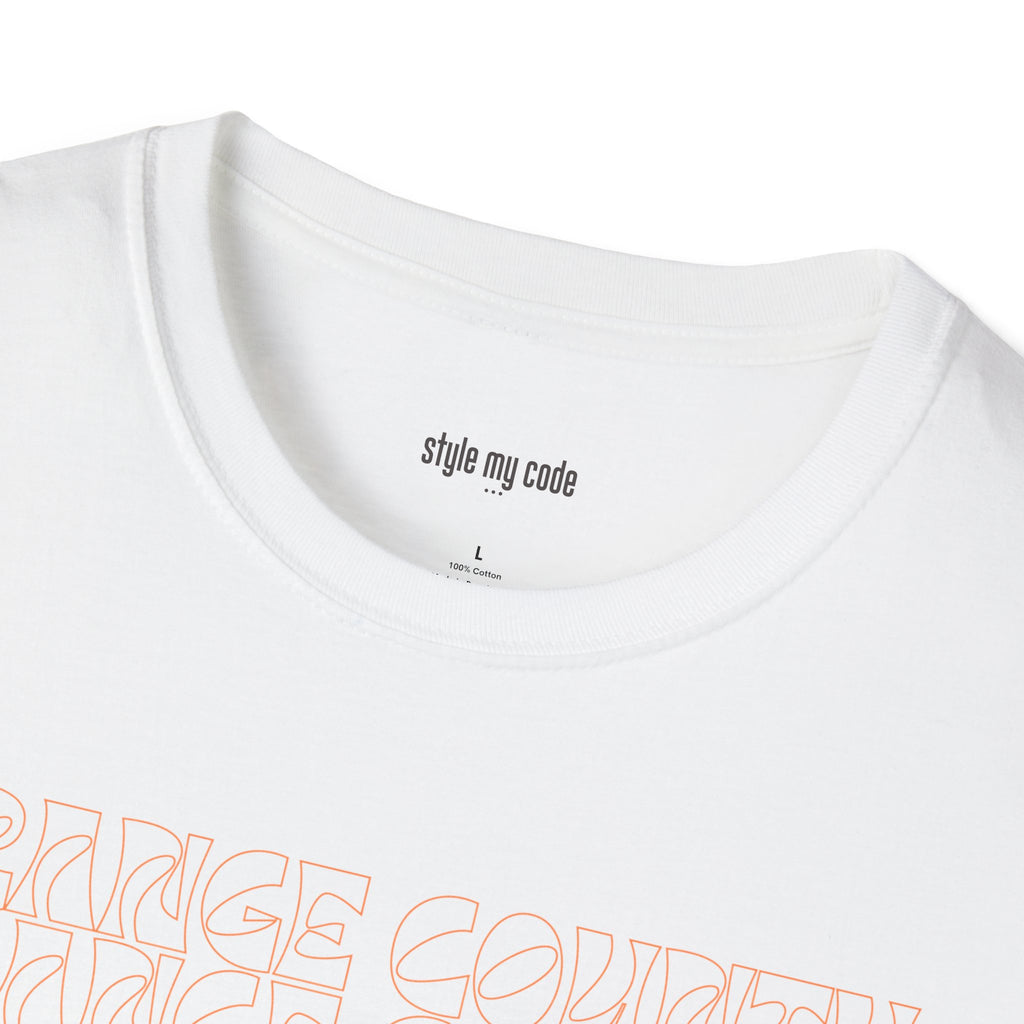 Unisex Softstyle T-Shirt - Retro Orange County Graphic Tee