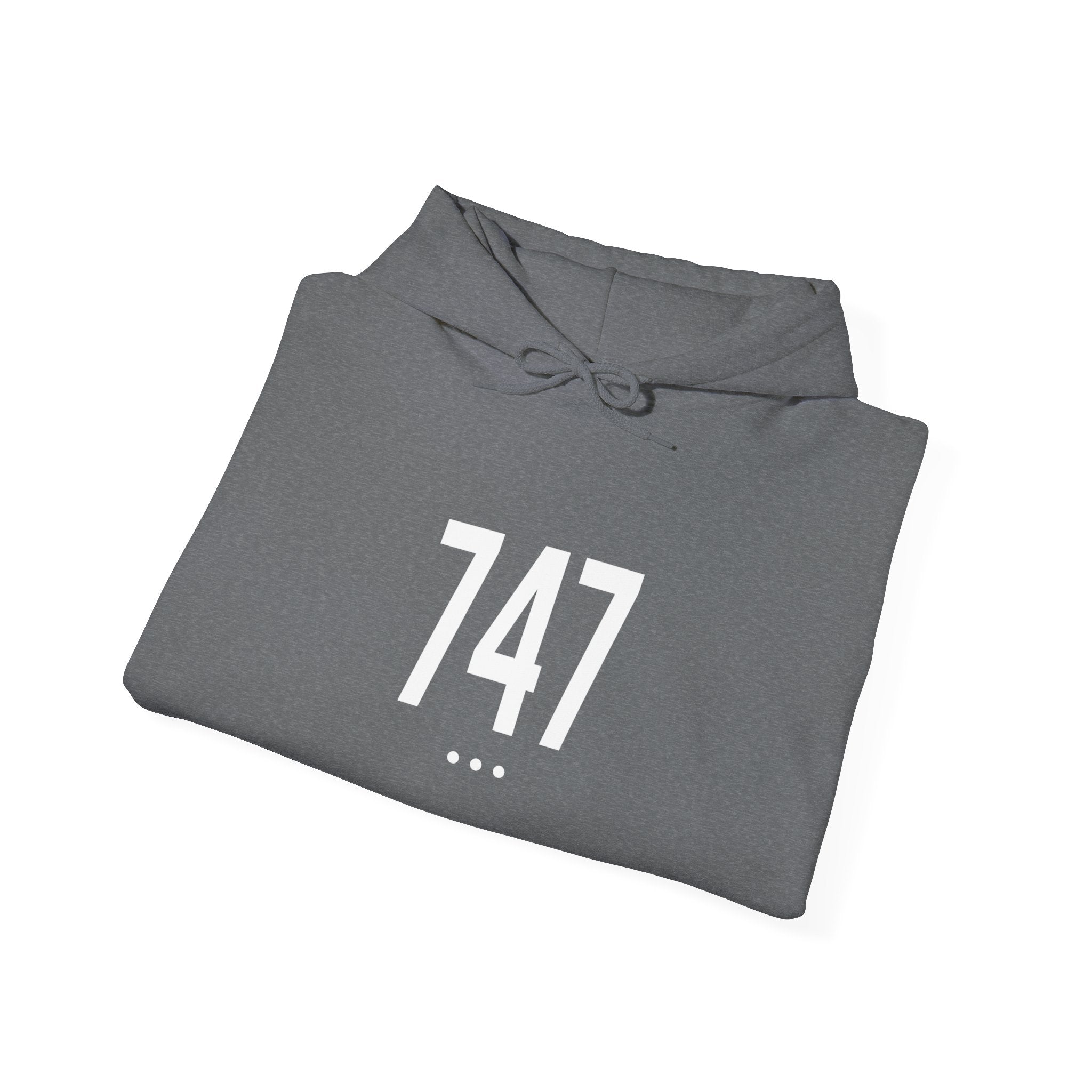 747 White Logo Front Hoodie