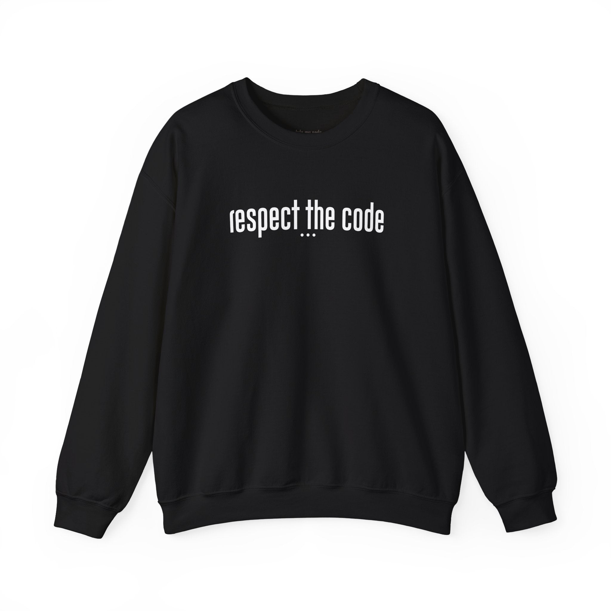 White "Respect the Code" Crewneck Sweatshirt