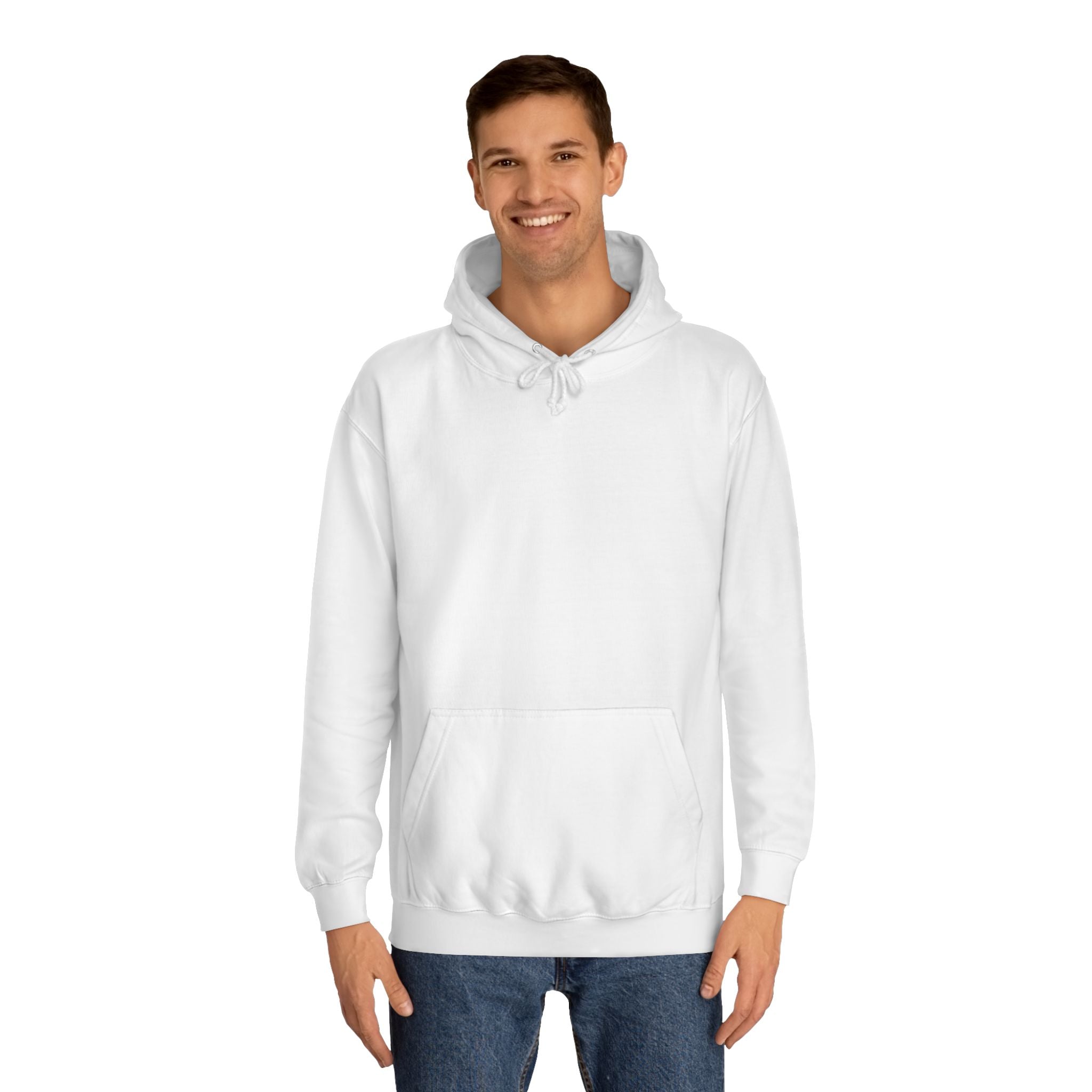 657 White Logo College Hoodie