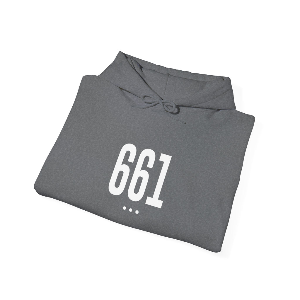 661 White Logo Front Hoodie