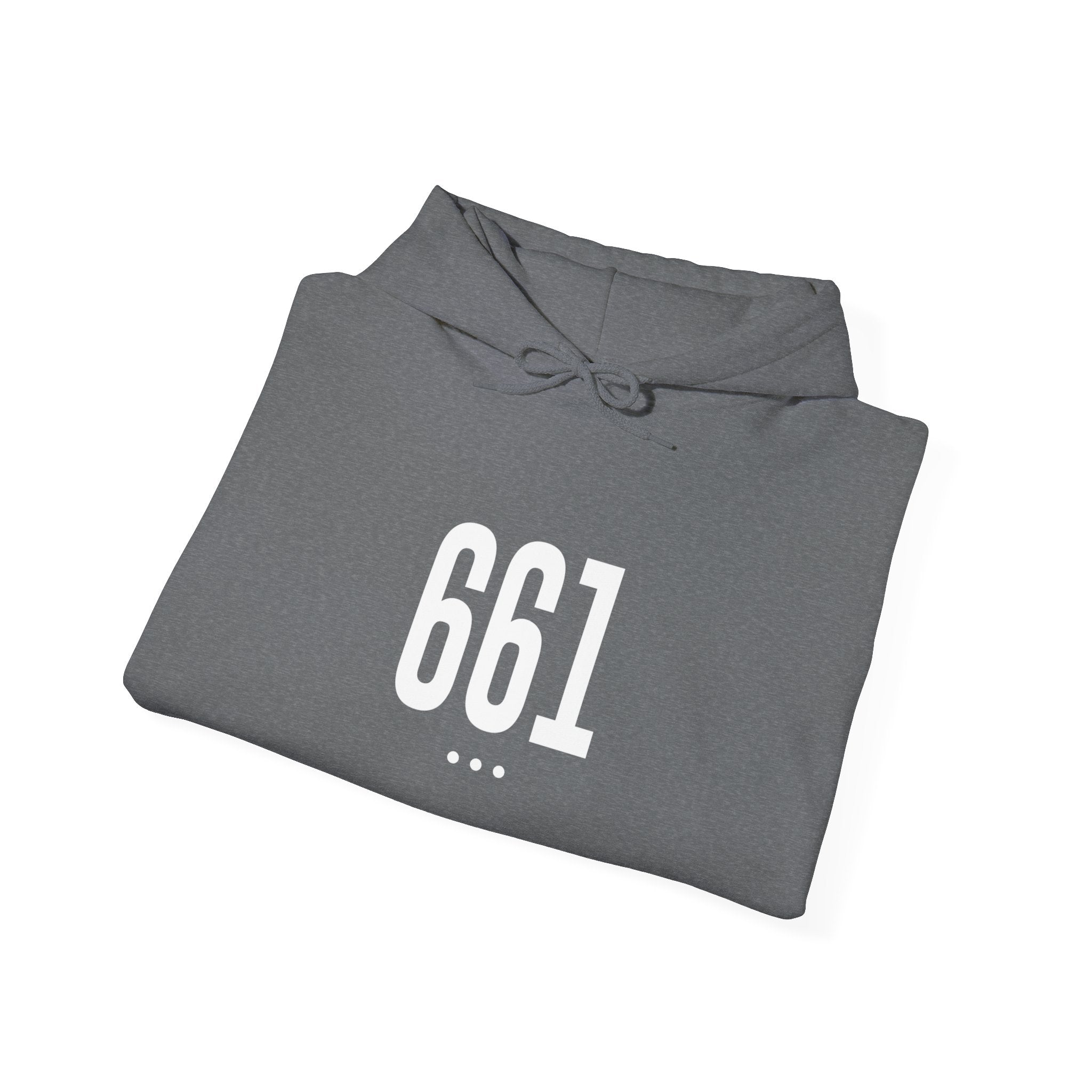 661 White Logo Front Hoodie