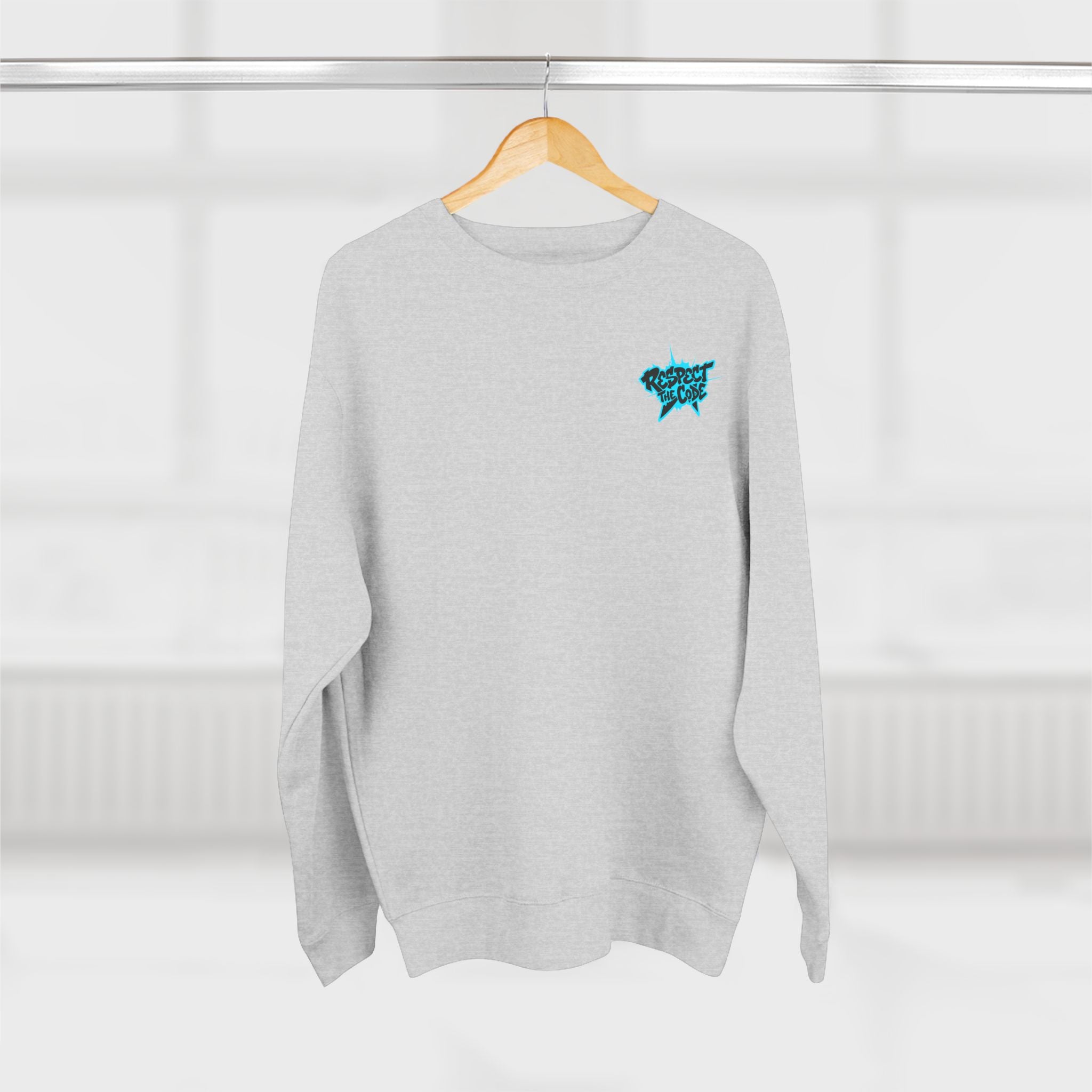 "Respect the Code" Crewneck Sweatshirt — Streetwear Graphic Pullover