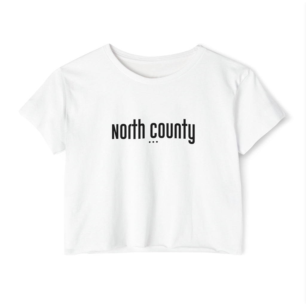 Trendy Women's Festival Crop Top - 'North County' Graphic Tee for Summer Vibes
