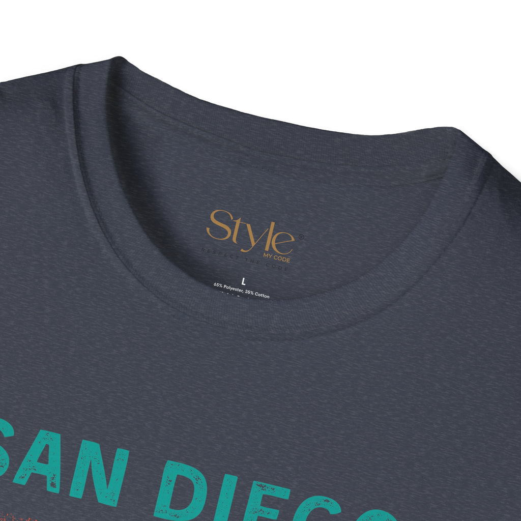 San Diego Paradise Unisex Softstyle T-Shirt, Summer Vibe Tee, Beach Lover Gift, Vacation Apparel, Casual Wear, Travel T-Shirt