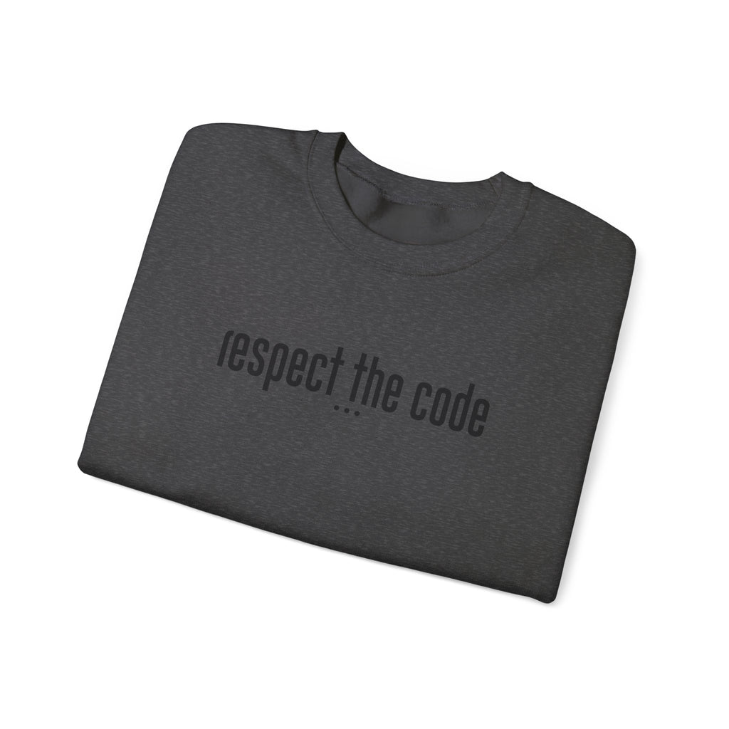 Black "Respect the Code" Crewneck Sweatshirt