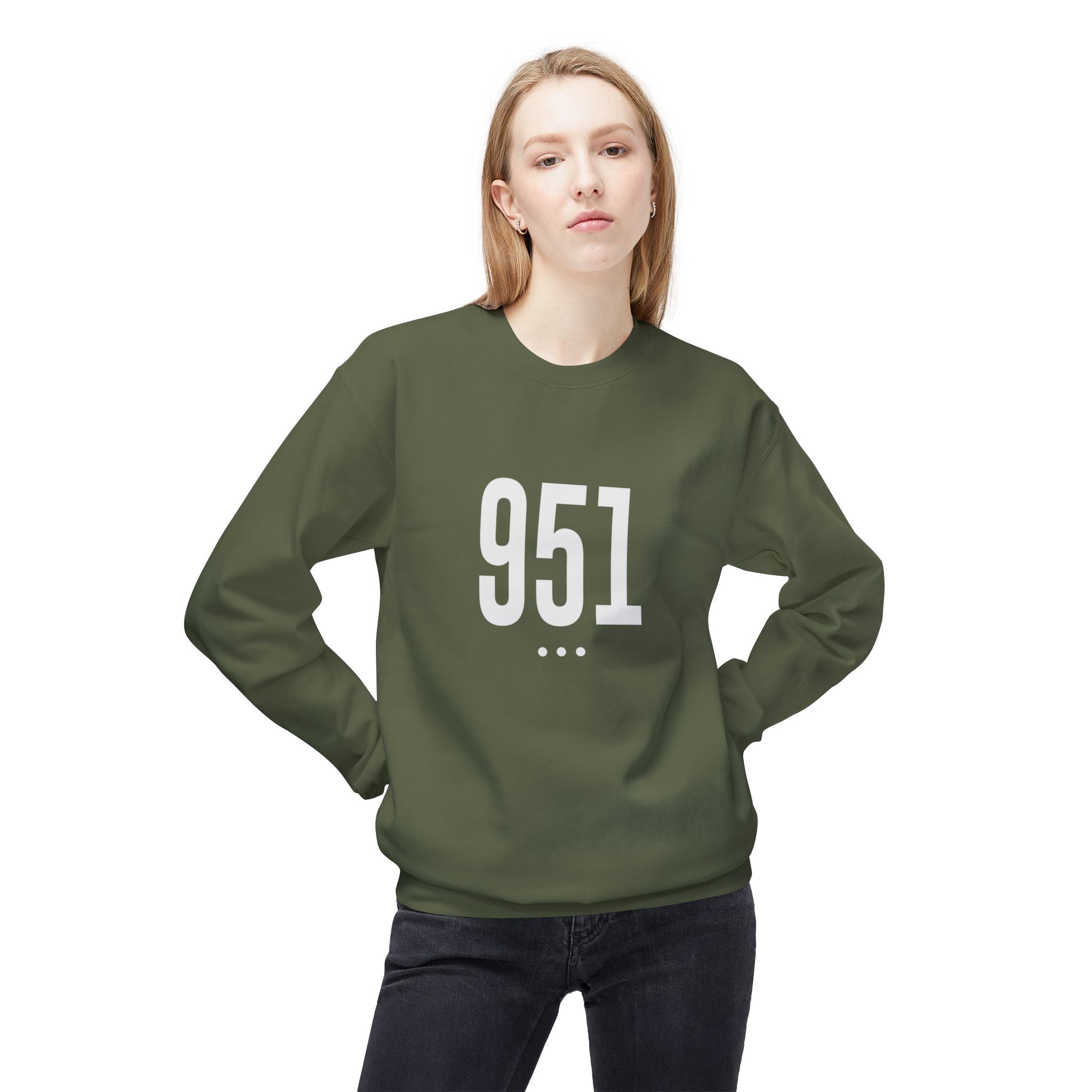 951 White Logo Front Sweatshirt