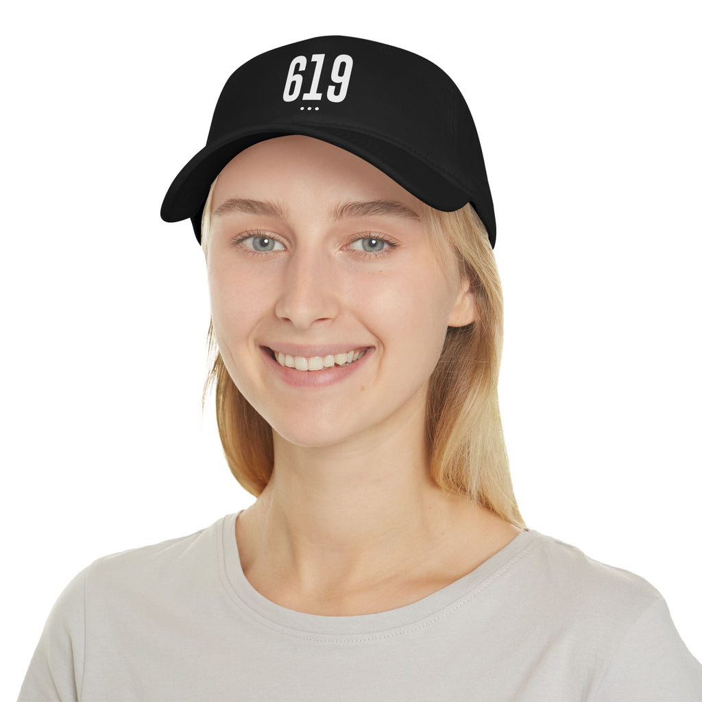 619  White Logo Low Profile Baseball Cap