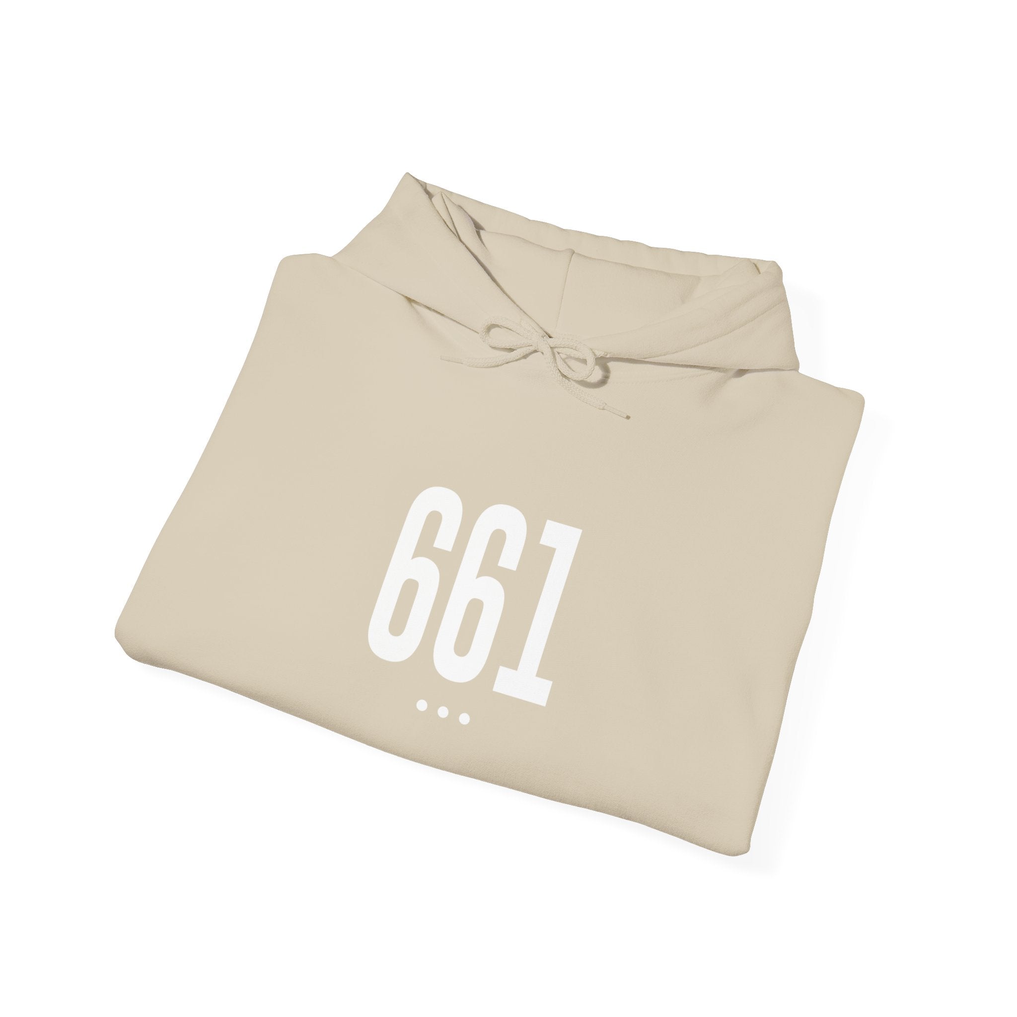 661 White Logo Front Hoodie