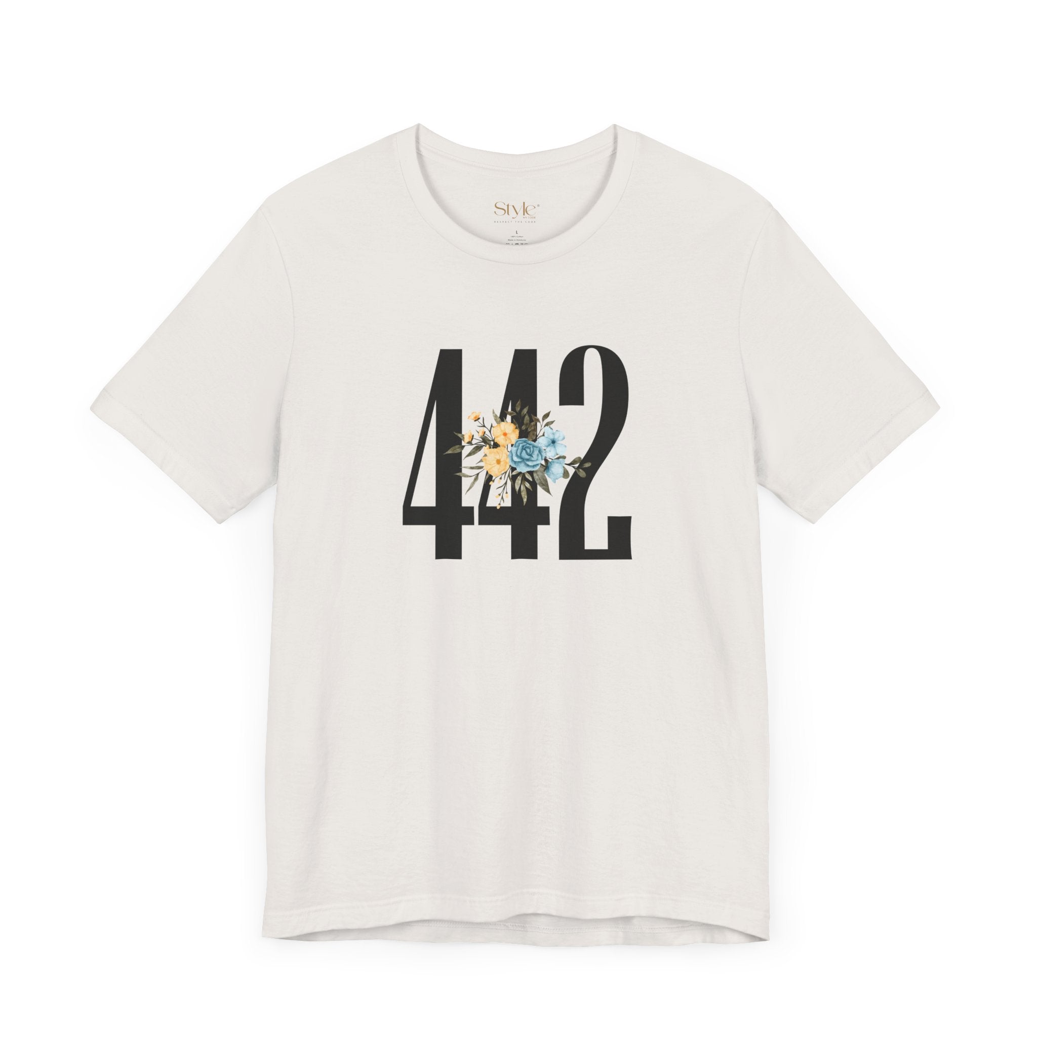 Floral 442 Unisex Tee - Casual, Gift, Birthday, Floral Design, Vintage Style