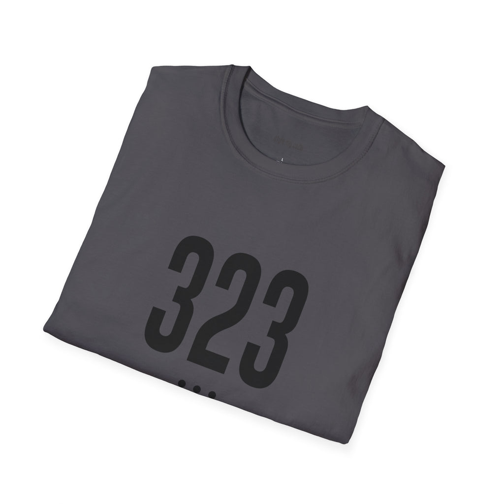 323 Black Logo Front T-Shirt