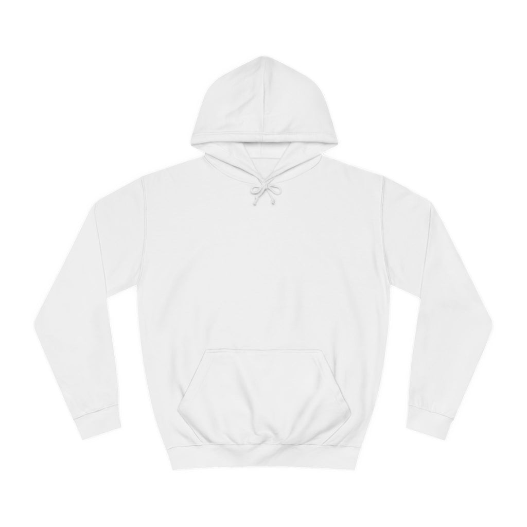 657 White Logo College Hoodie